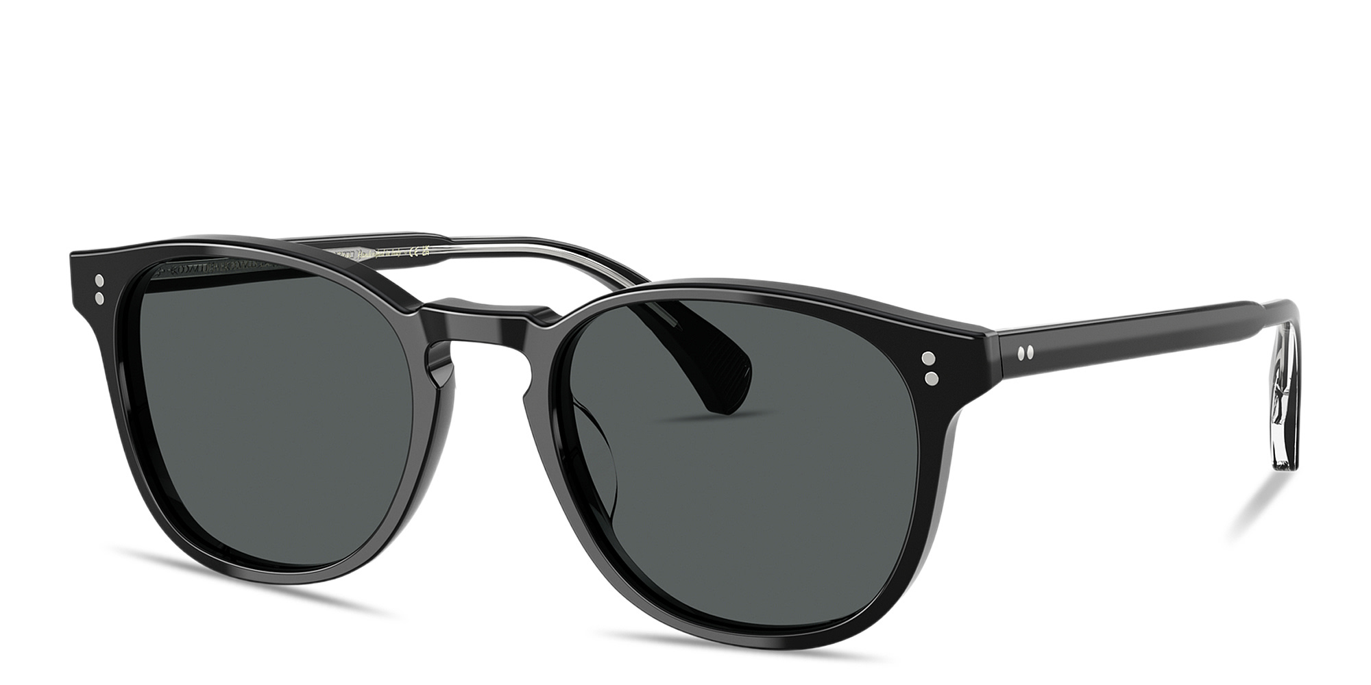 OLIVER PEOPLES Finley Esq. Sun Unisex Round Sunglasses in Black – Product Photo 2