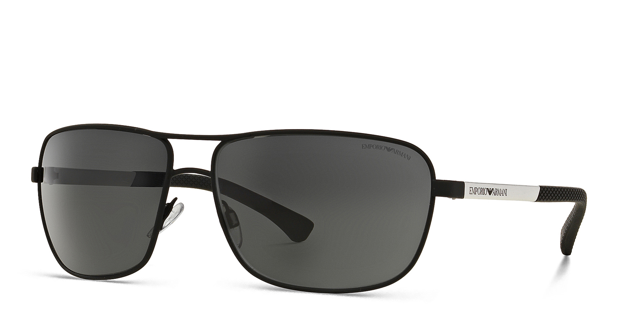 Emporio Armani Rectangle Sunglasses in Black – Product Photo 2