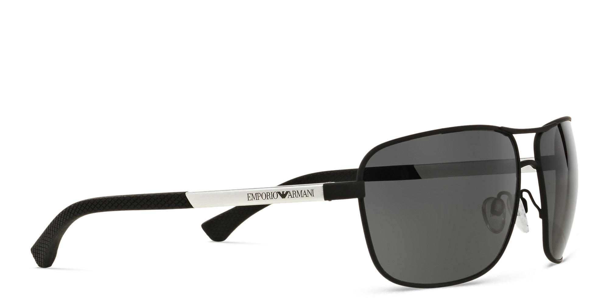 Emporio Armani Rectangle Sunglasses in Black – Product Photo 4