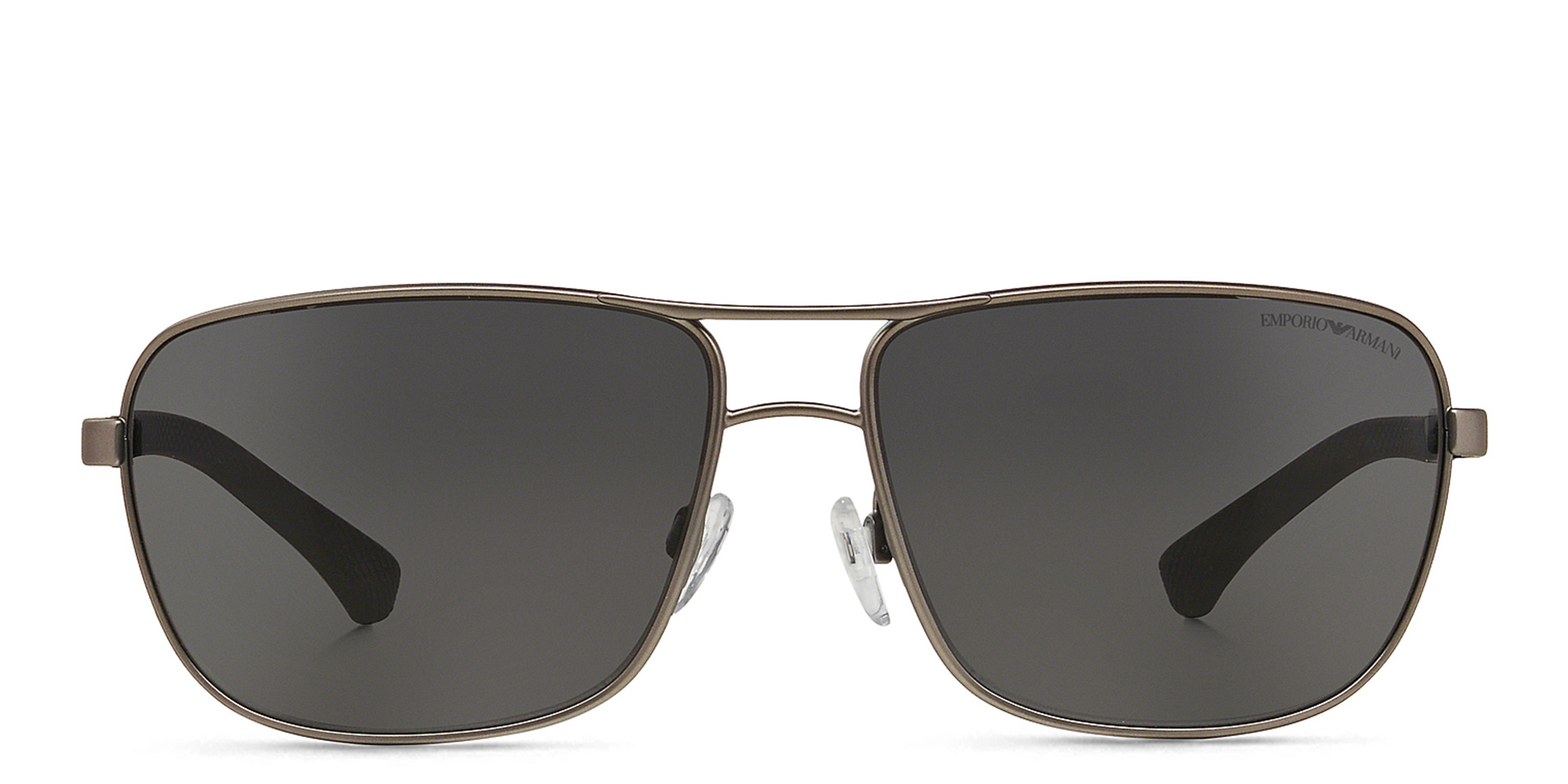 Emporio Armani Rectangle Sunglasses in Gunmetal – Product Photo 1