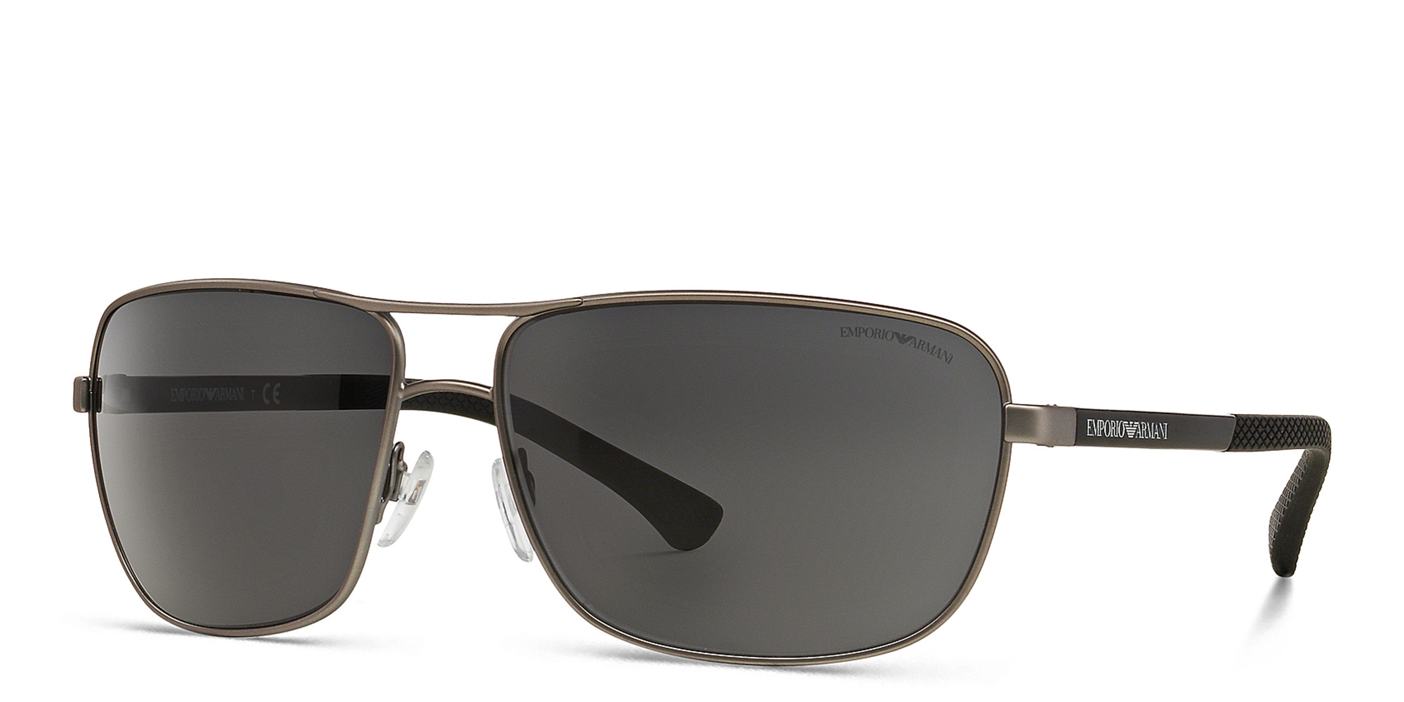 Emporio Armani Rectangle Sunglasses in Gunmetal – Product Photo 2