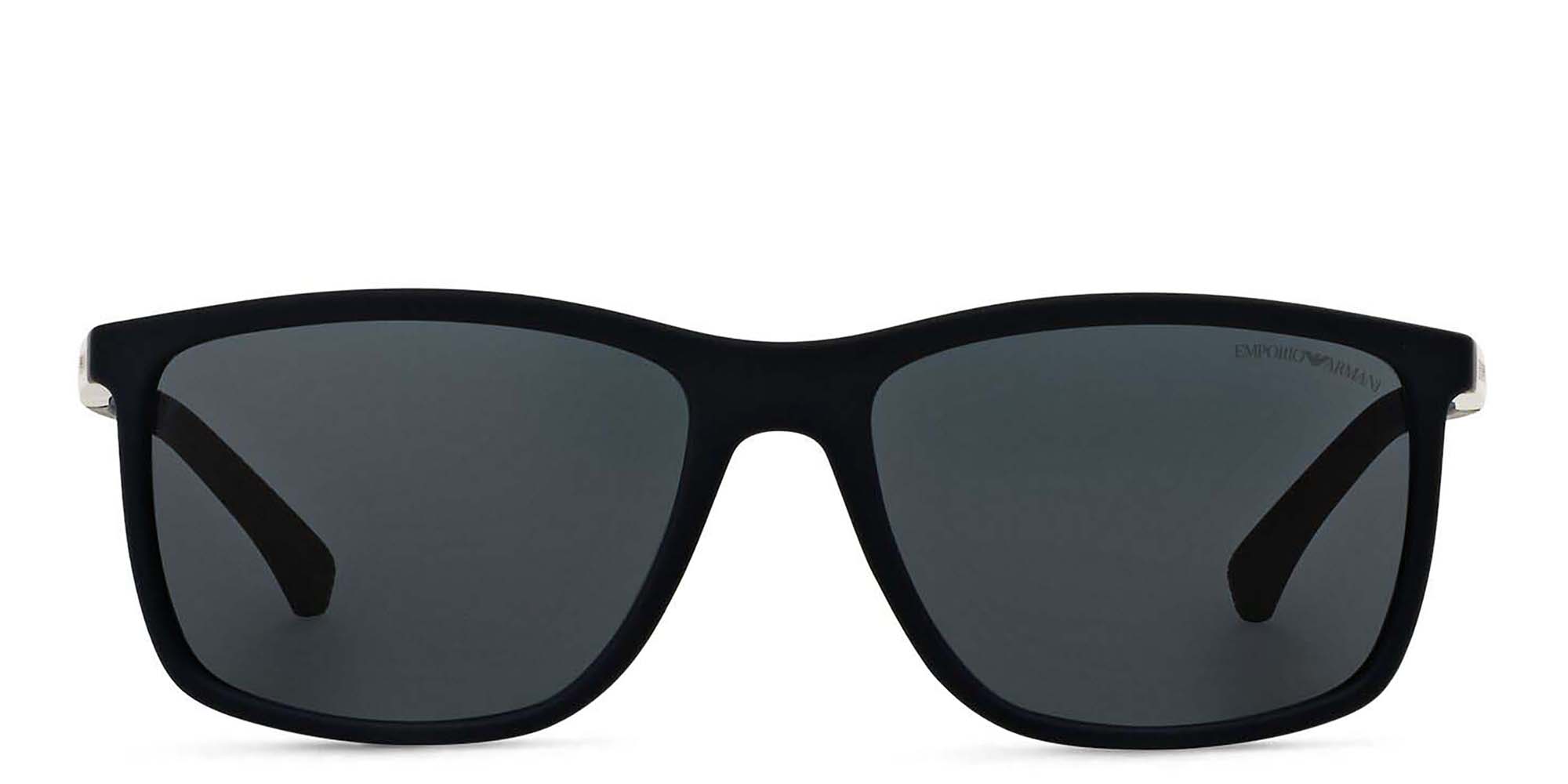 Emporio Armani Rectangle Sunglasses in Blue – Product Photo 1