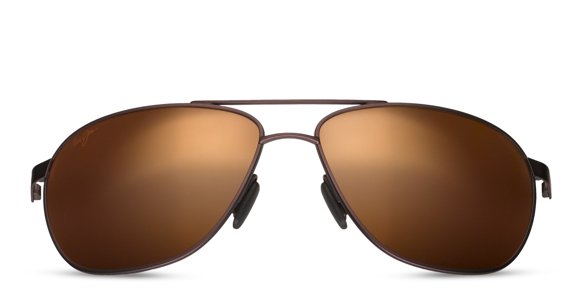 Maui Jim Unisex Wide Aviator Sunglasses in Brown – Product Photo 1