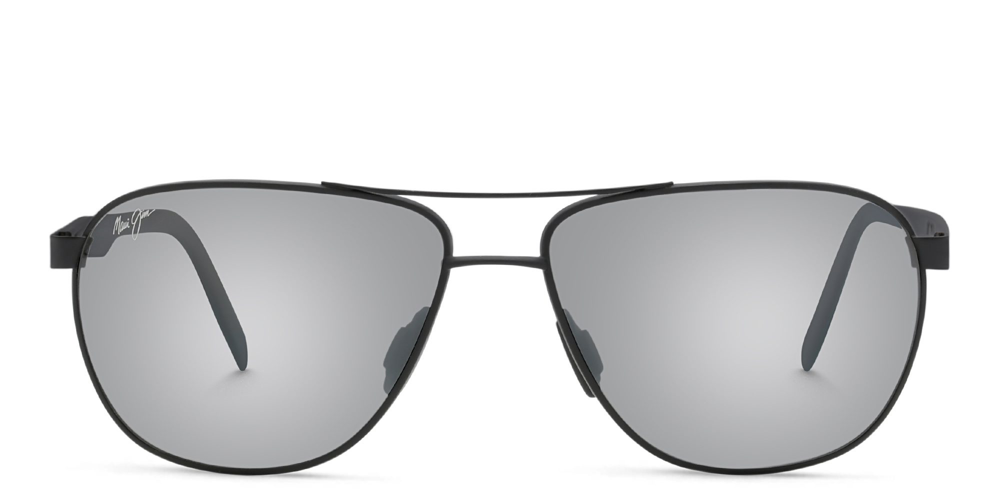 Shop Maui Jim Castles Unisex Aviator Sunglasses in Black online.