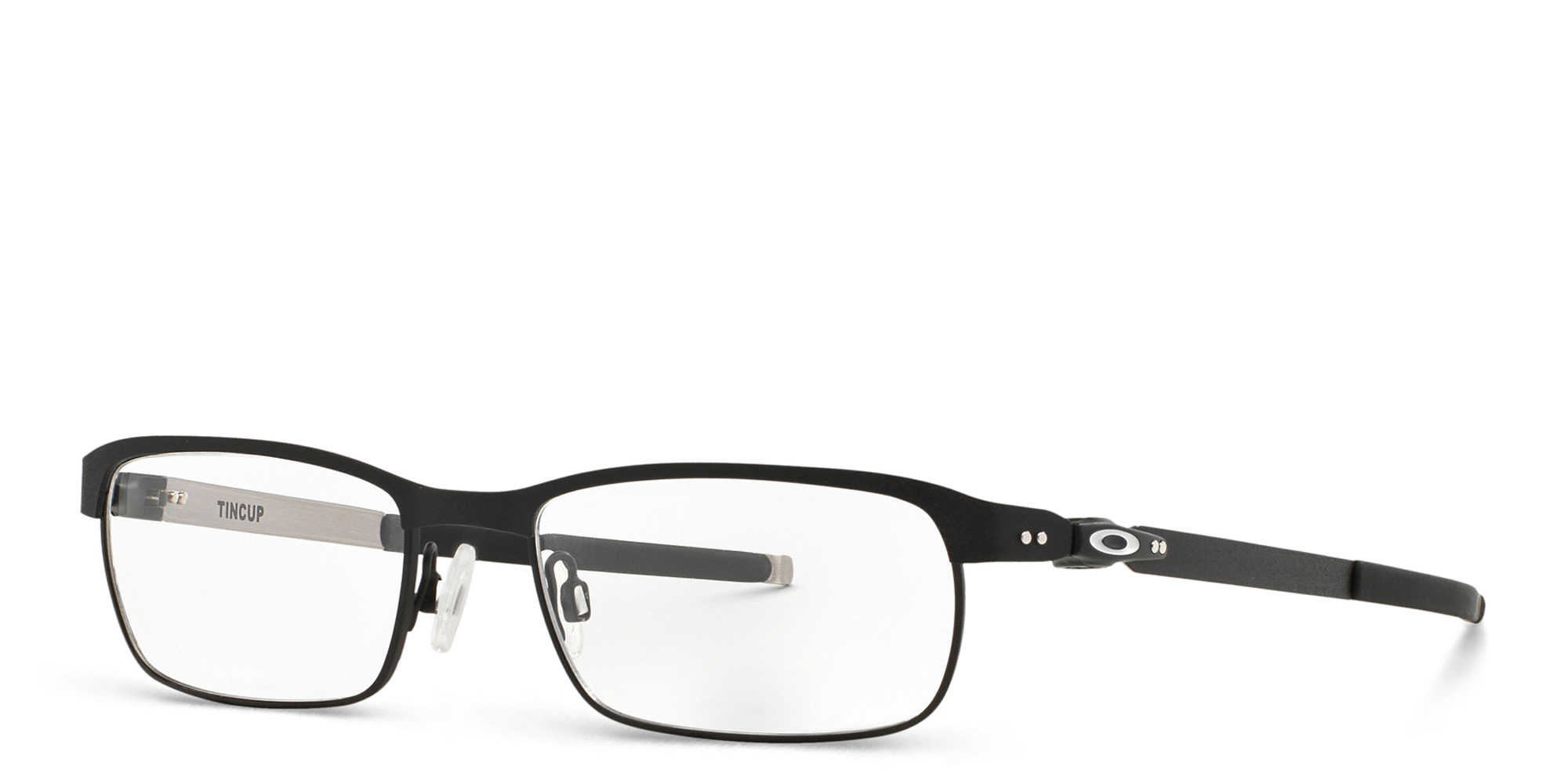 Oakley Tincup Rectangle Eyeglasses in Powder Coal – Product Photo 2