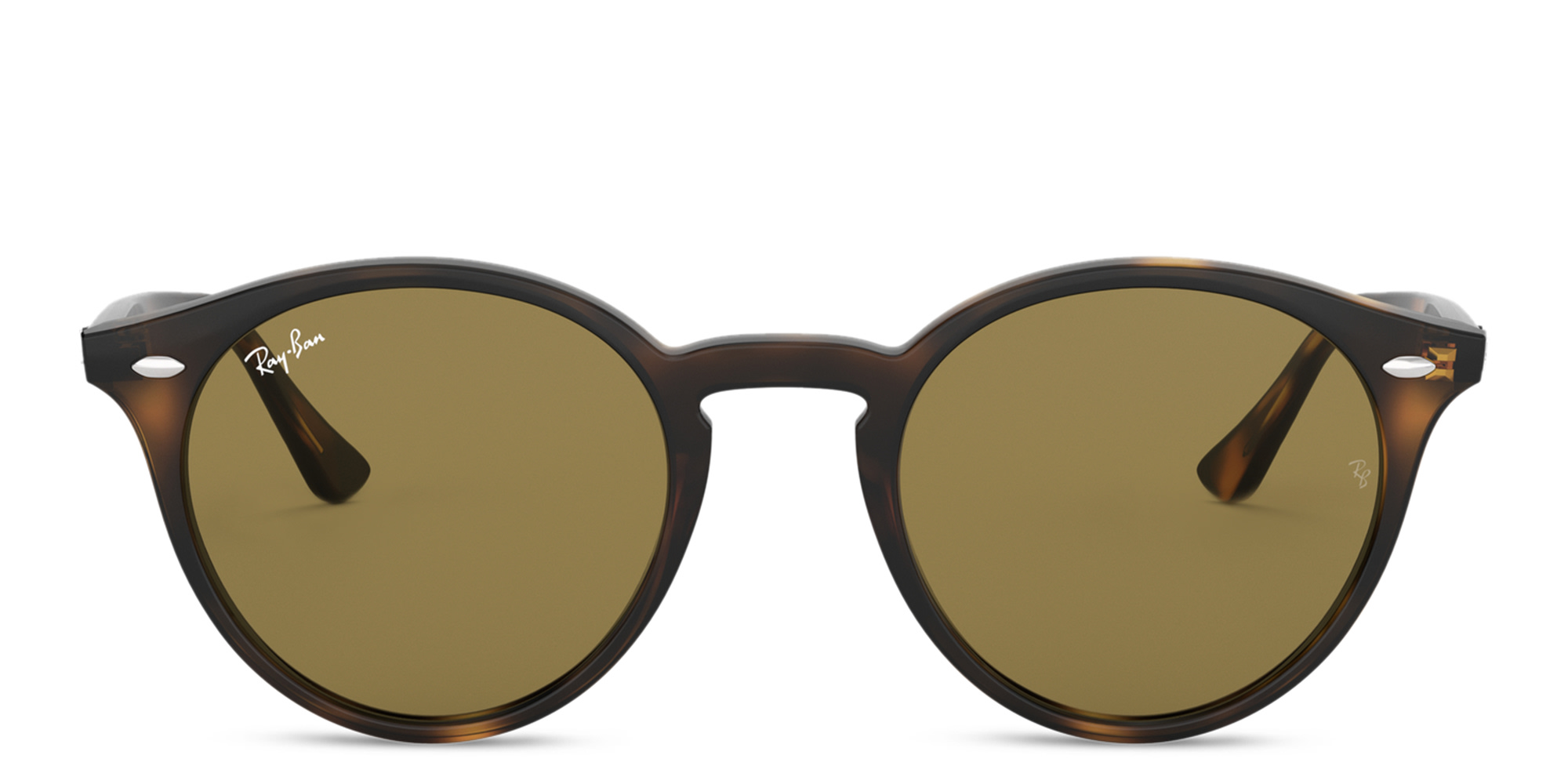 Ray-Ban Unisex Round Sunglasses in Light Havana – Product Photo 1