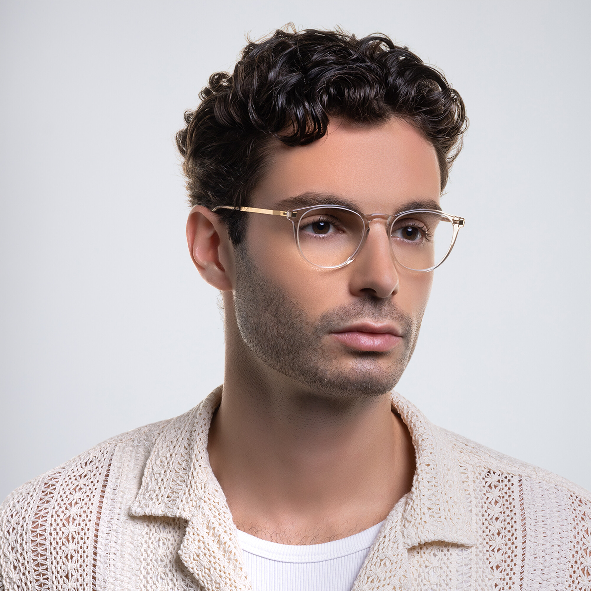 نظارات طبية نوكا بإطار دائري للجنسين من ميكيتا بلون شفاف - صورة المنتج 8