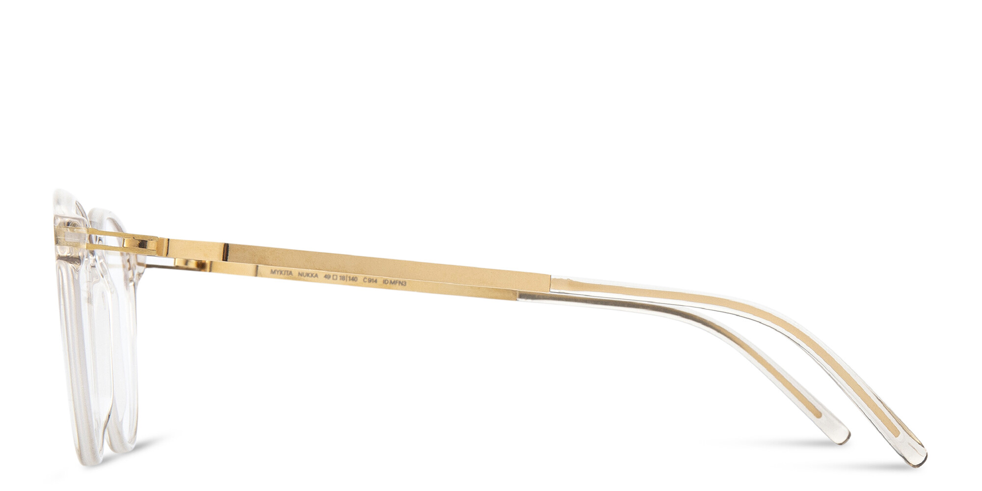 MYKITA Nukka Unisex Round Eyeglasses in Clear – Product Photo 3