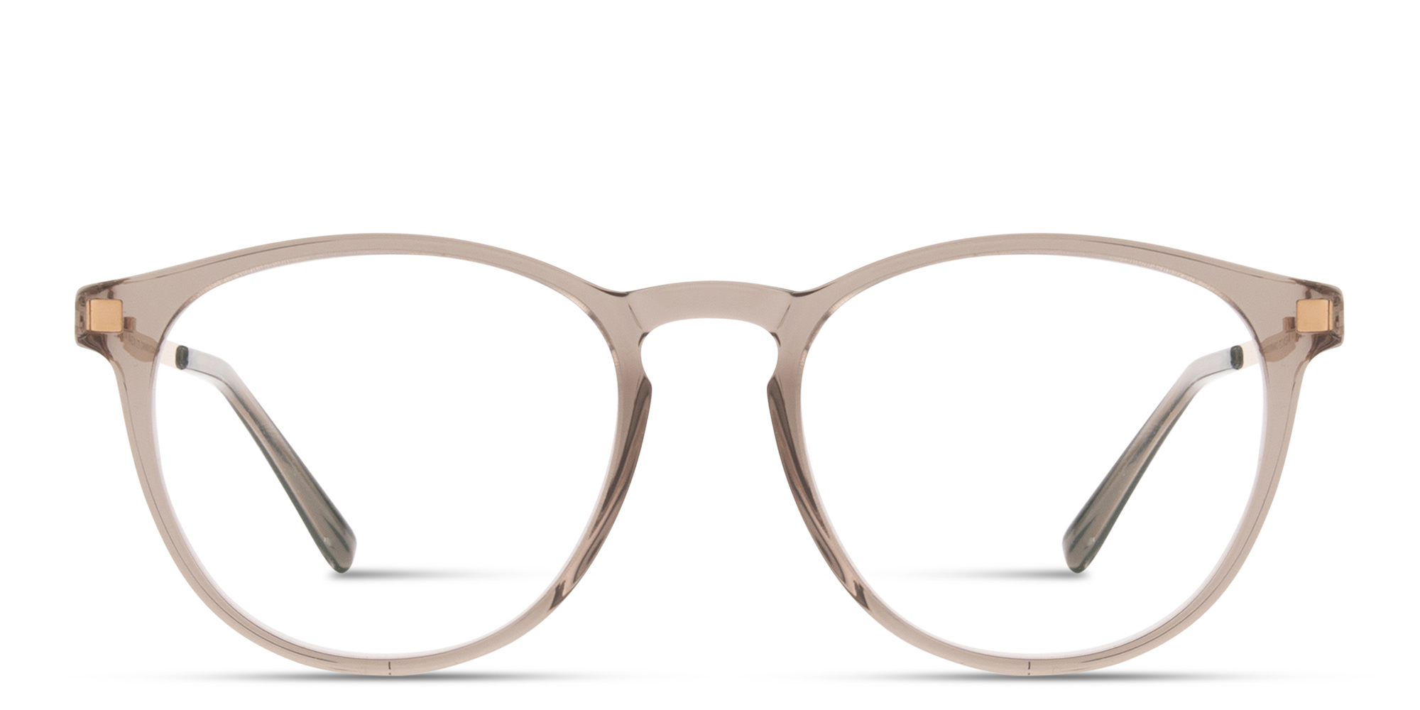 Shop MYKITA Nukka Unisex Round Eyeglasses in Transparent Brown online.