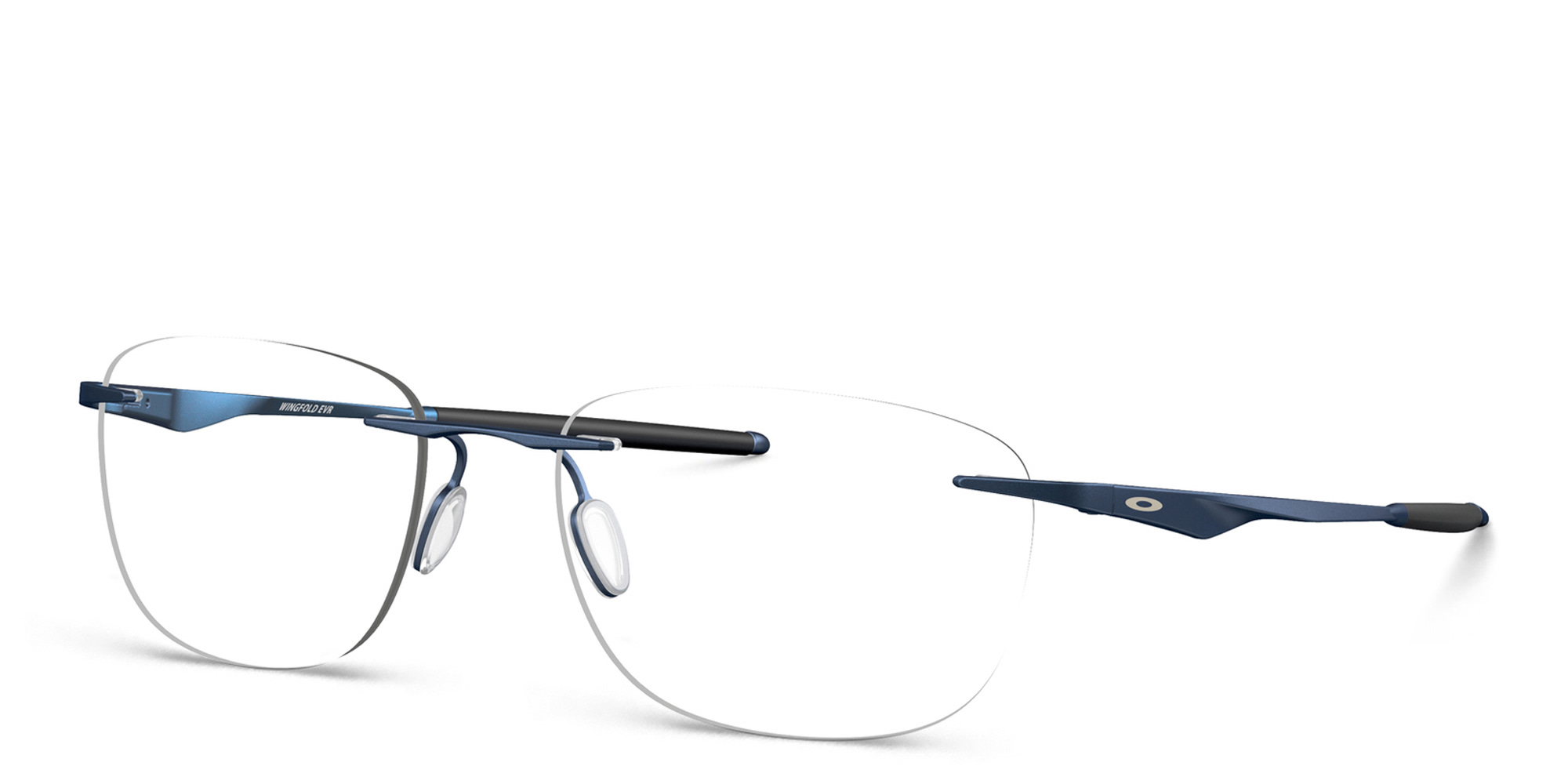 Shop Oakley Rimless Rectangle Eyeglasses in Satin Midnight online.