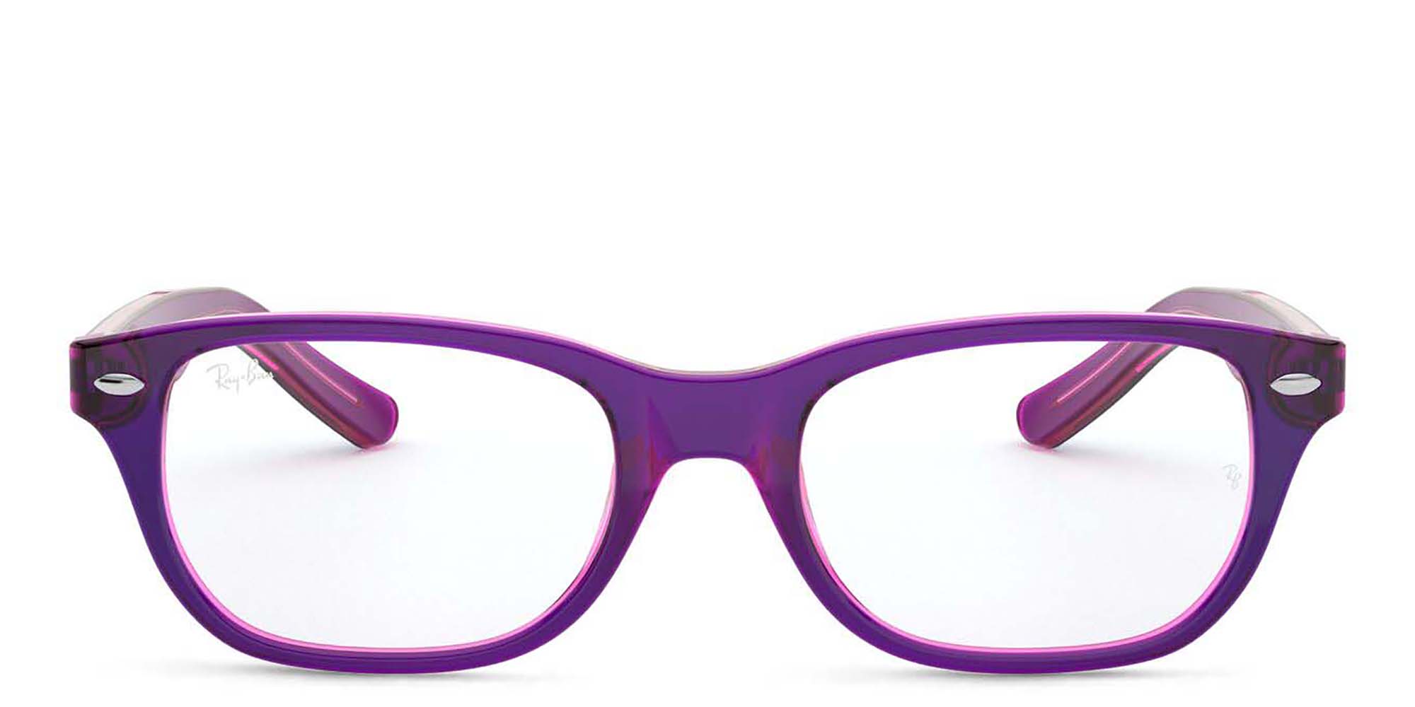 Ray-Ban Kids Rectangle Eyeglasses in Purple – Product Photo 1