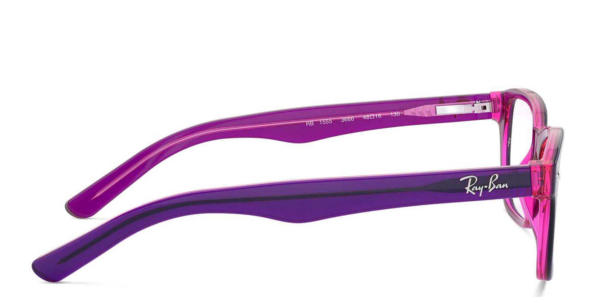 Ray-Ban Kids Rectangle Eyeglasses in Purple – Product Photo 3