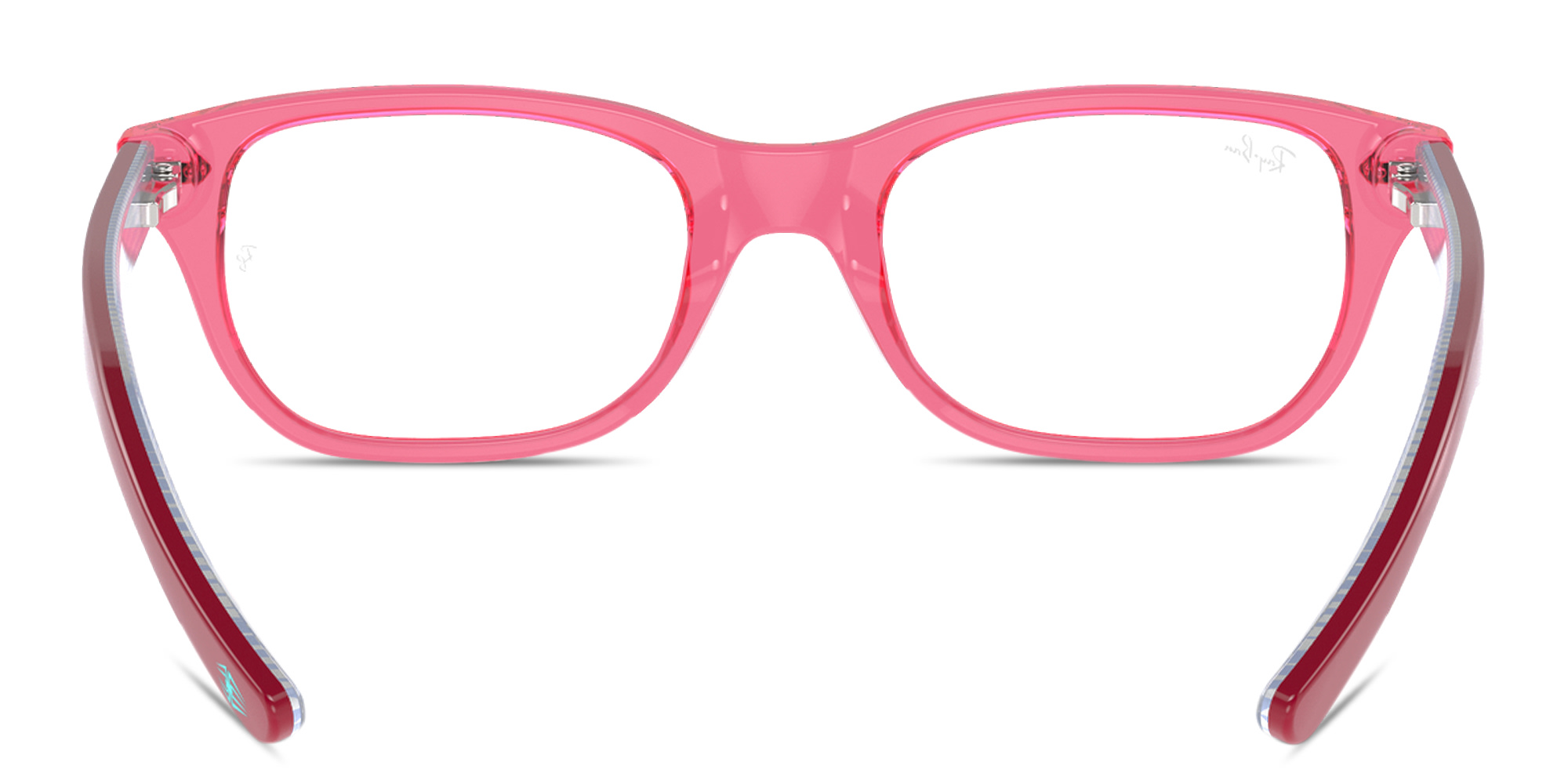 Ray-Ban Logo Kids Rectangle Eyeglasses in Pink – Product Photo 4