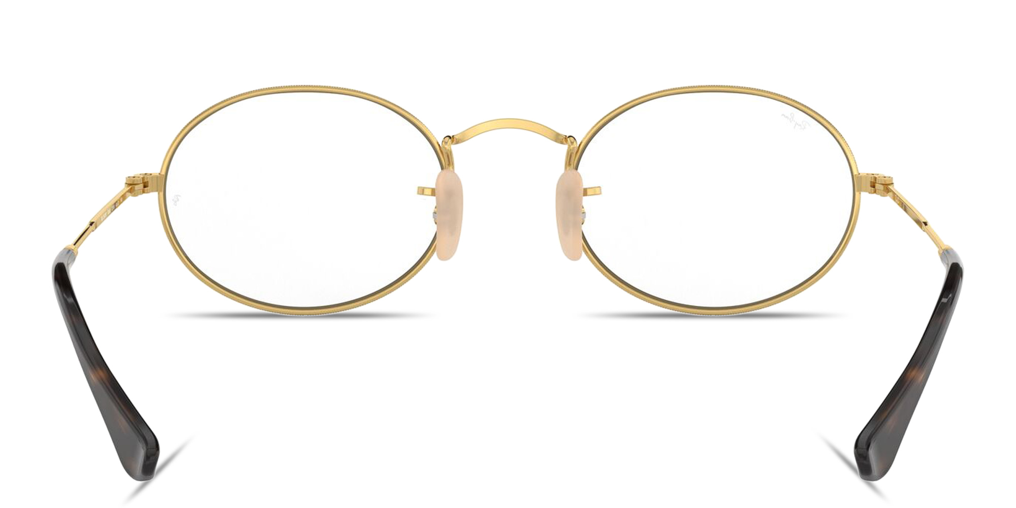 Shop Ray-Ban Oval Optics Unisex Eyeglasses in Polished Arista Gold online.