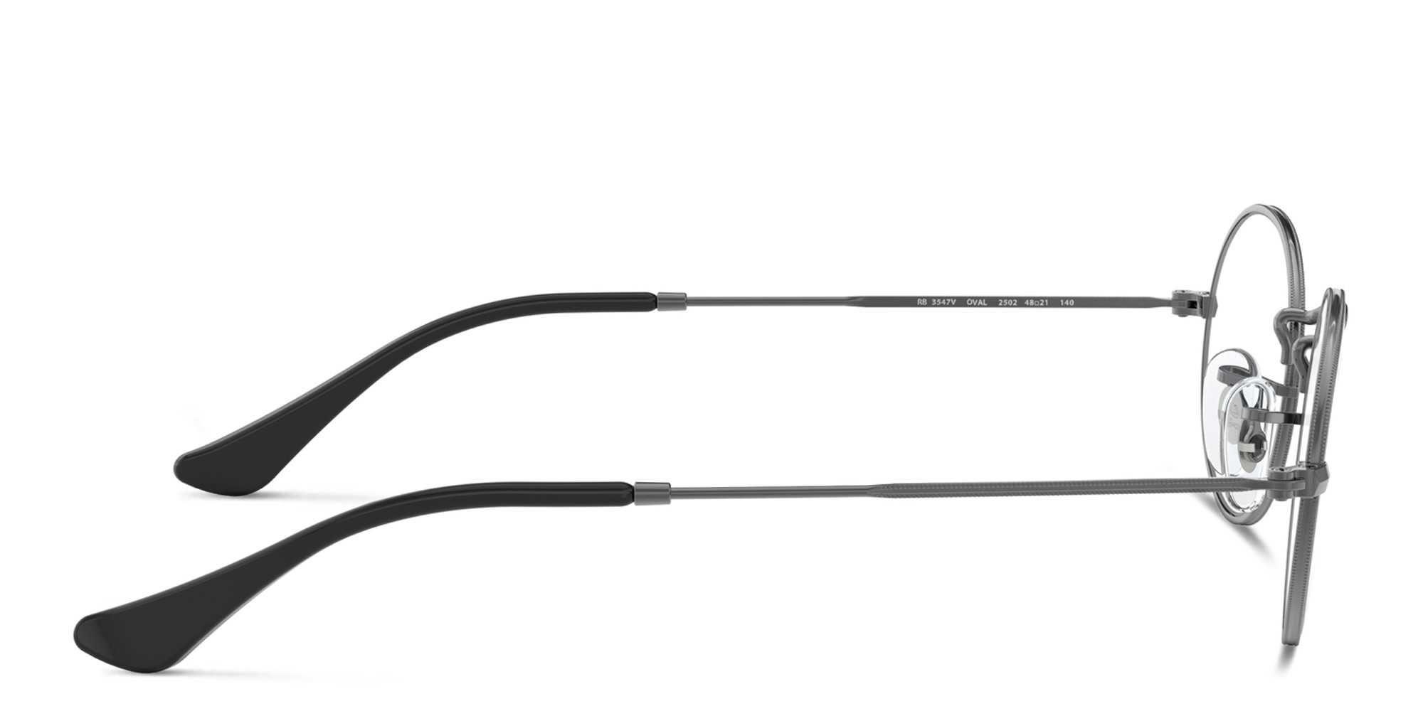 نظارات طبية بإطار بيضاوي للجنسين من راي بان بلون رصاصي - صورة المنتج 3