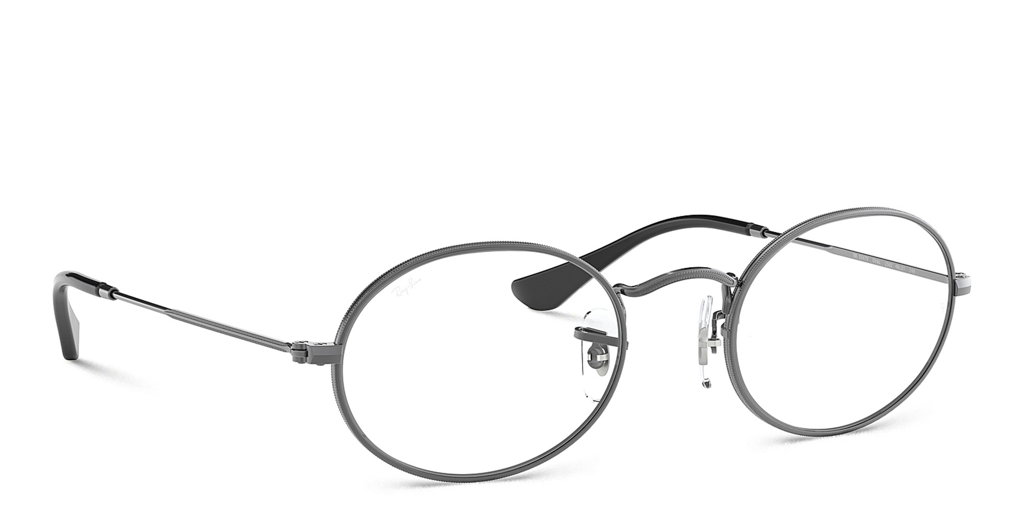 Ray-Ban Unisex Oval Eyeglasses in Gunmetal – Product Photo 4