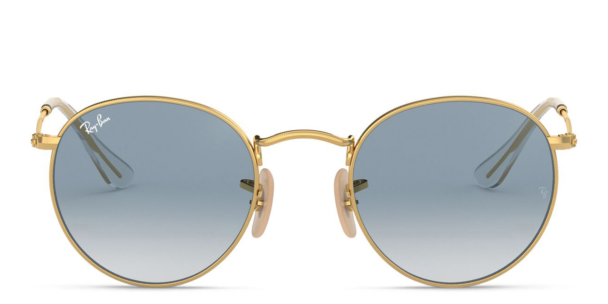 Ray-Ban Round Flat Lenses Sunglasses in Gold – Product Photo 1