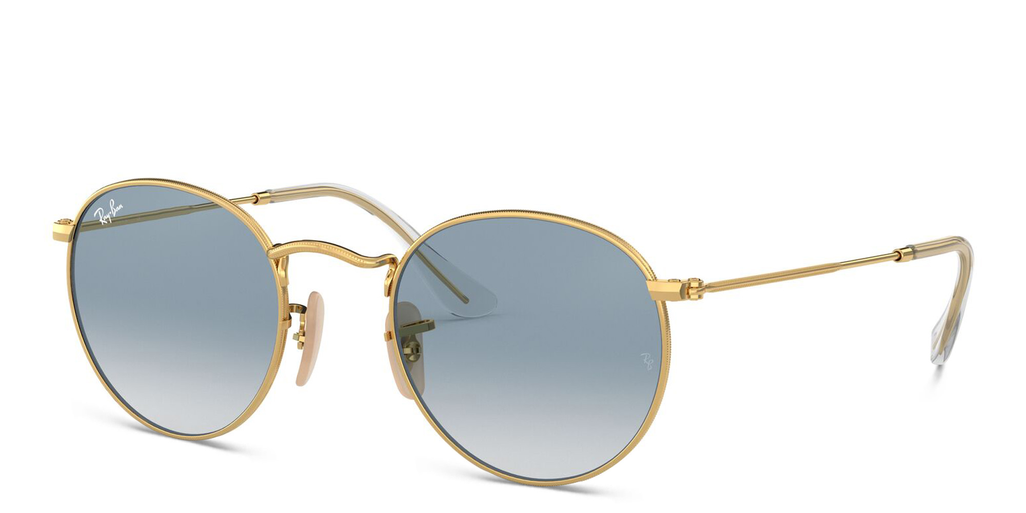 Ray-Ban Round Flat Lenses Sunglasses in Gold – Product Photo 2