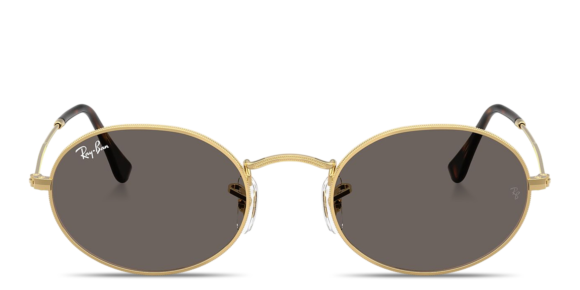 Ray-Ban Oval Unisex Sunglasses With Flat Lenses in Arista Gold – Product Photo 1