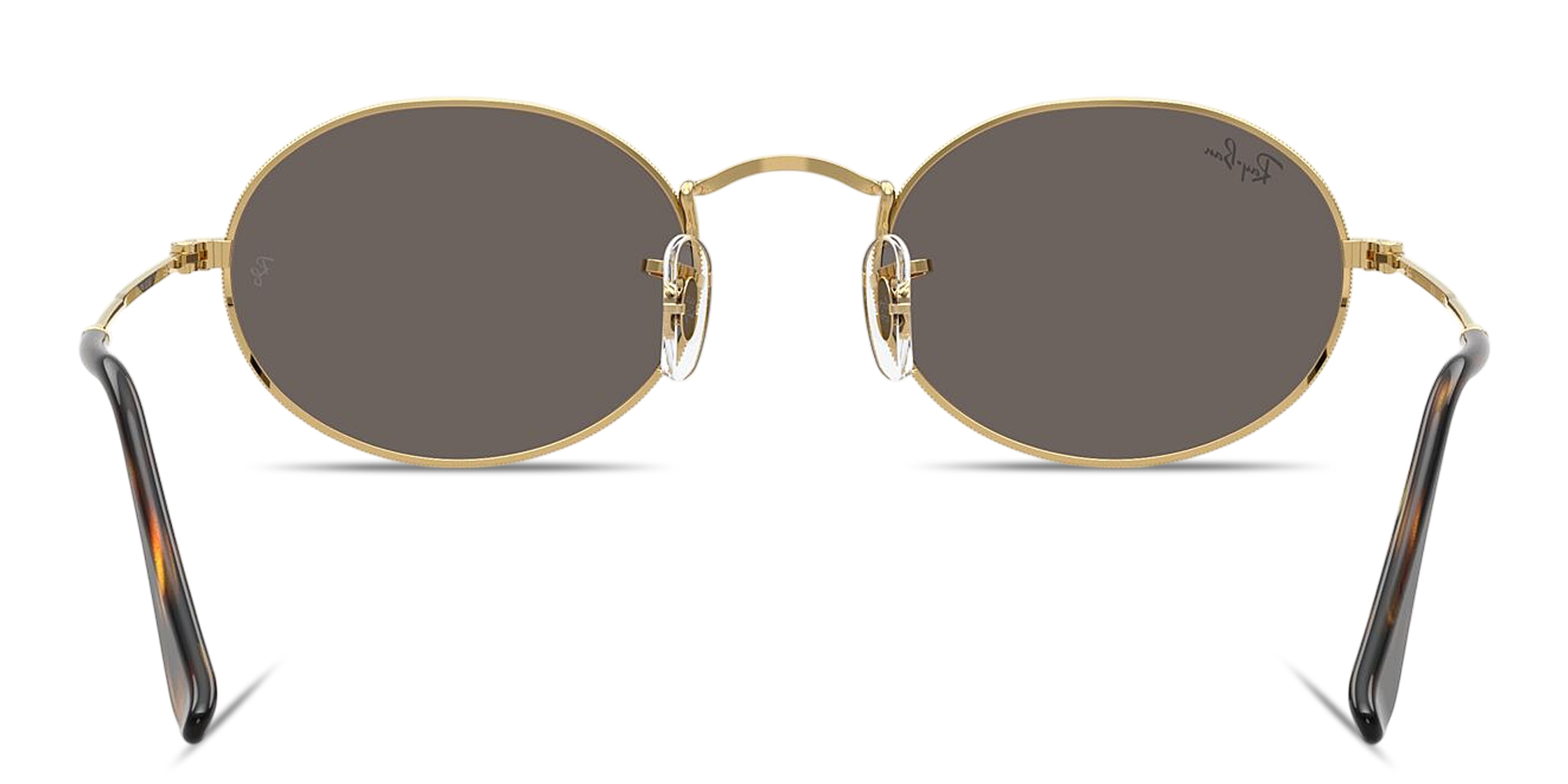 Ray-Ban Oval Unisex Sunglasses With Flat Lenses in Arista Gold – Product Photo 4