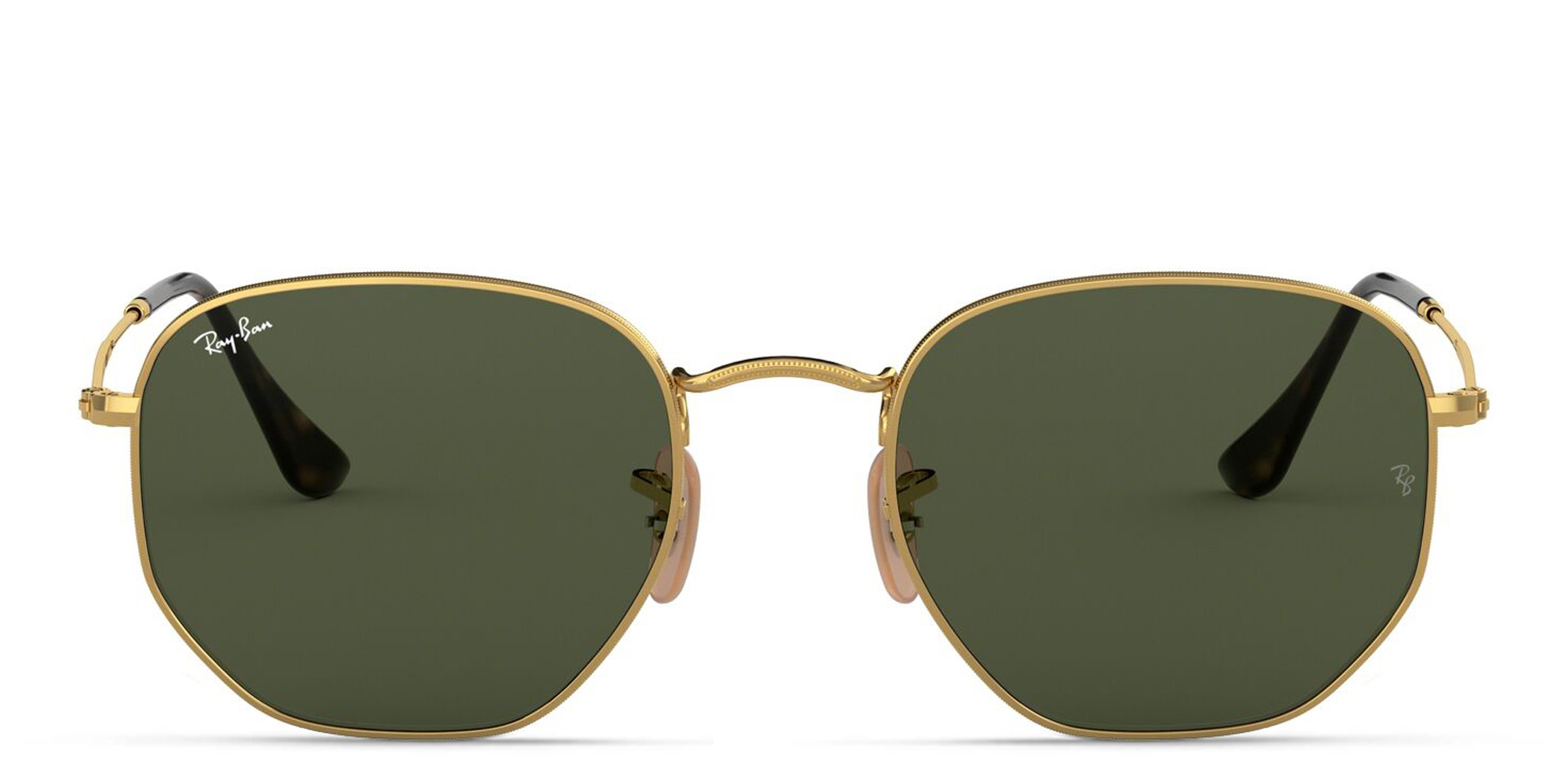 Ray-Ban Hexagonal Flat Lenses Sunglasses in Gold – Product Photo 1