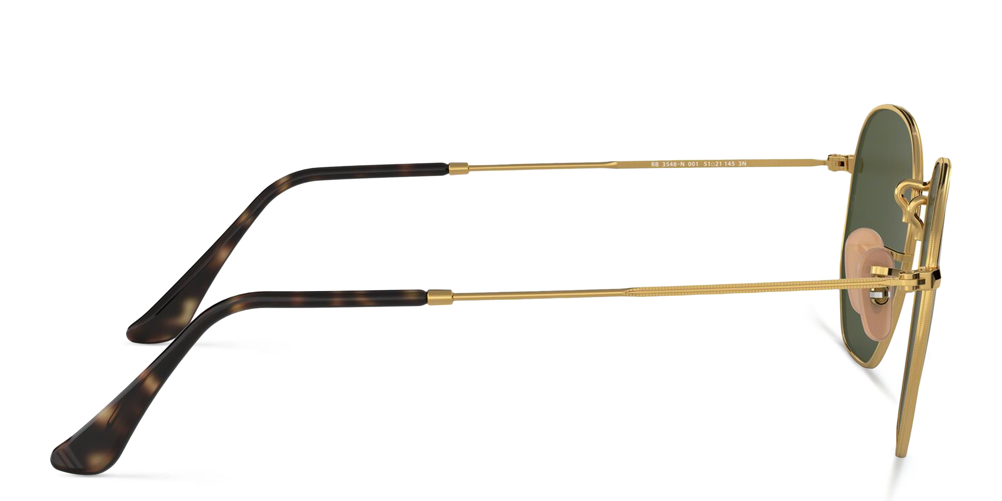 Ray-Ban Hexagonal Flat Lenses Sunglasses in Gold – Product Photo 3