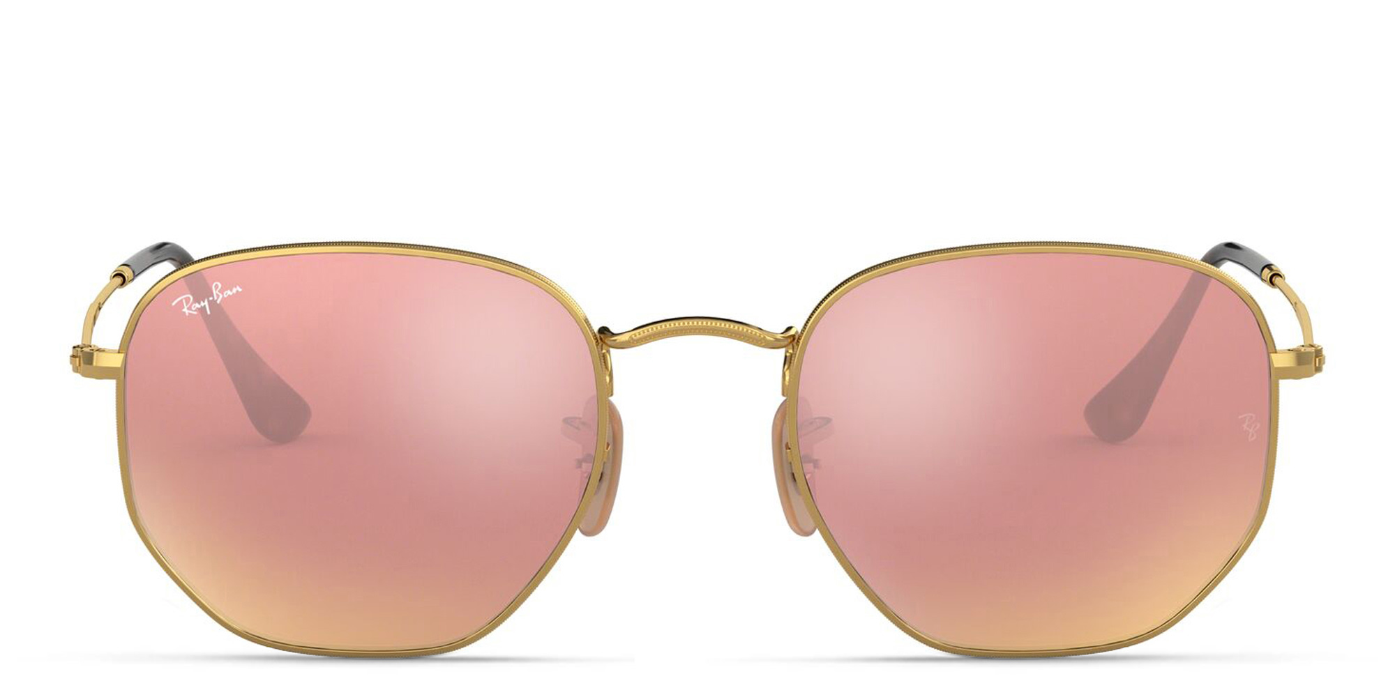 Ray-Ban Hexagonal Unisex Sunglasses in Gold – Product Photo 1
