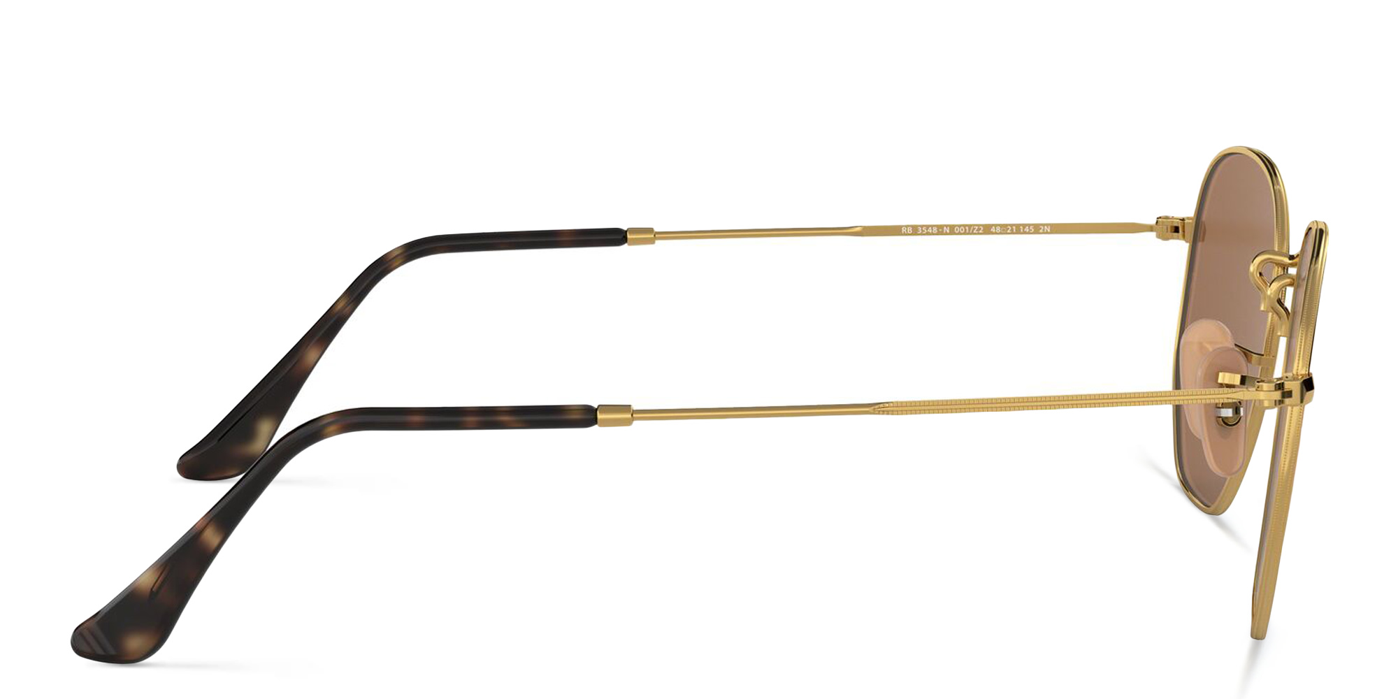 Ray-Ban Hexagonal Unisex Sunglasses in Gold – Product Photo 3