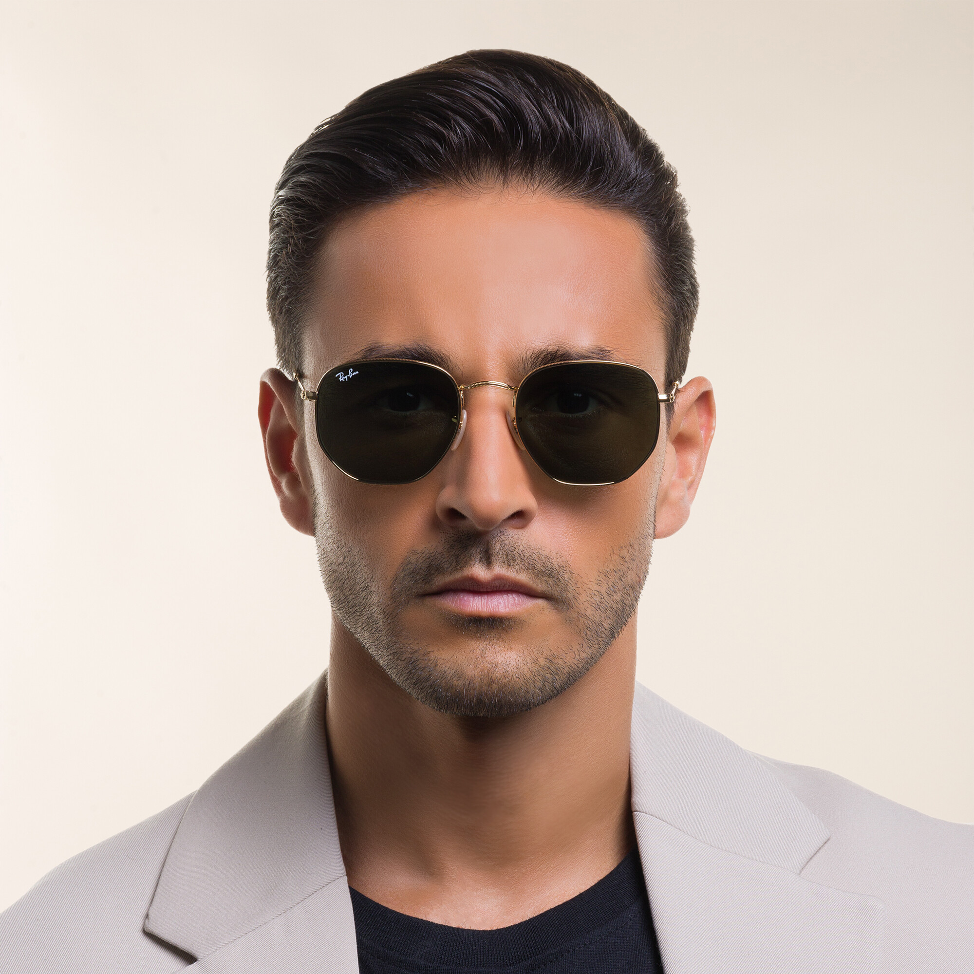 Ray-Ban Hexagonal Unisex Sunglasses in Gold – Product Photo 7