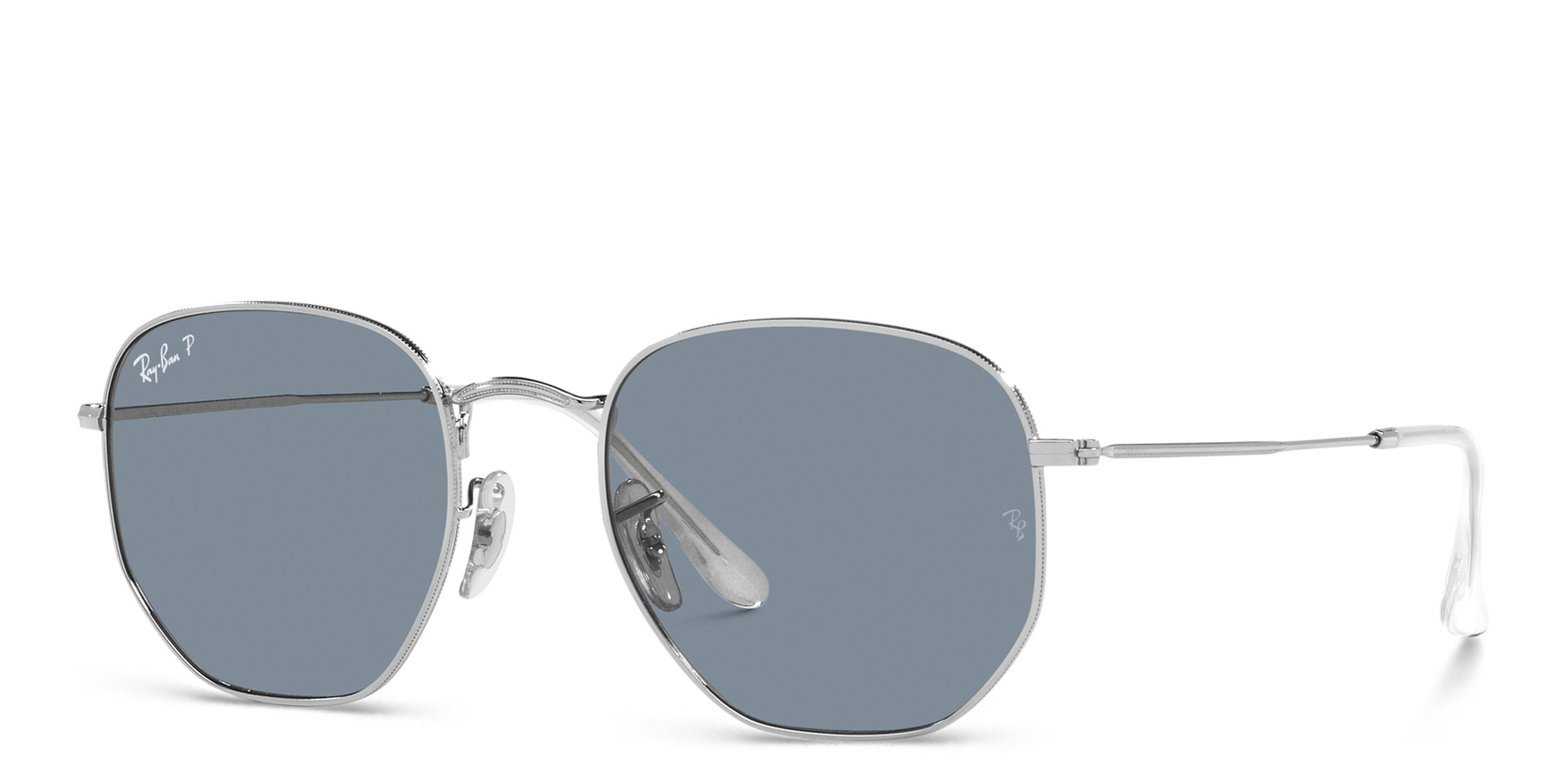 Ray-Ban Hexagonal Unisex Sunglasses in Silver – Product Photo 2