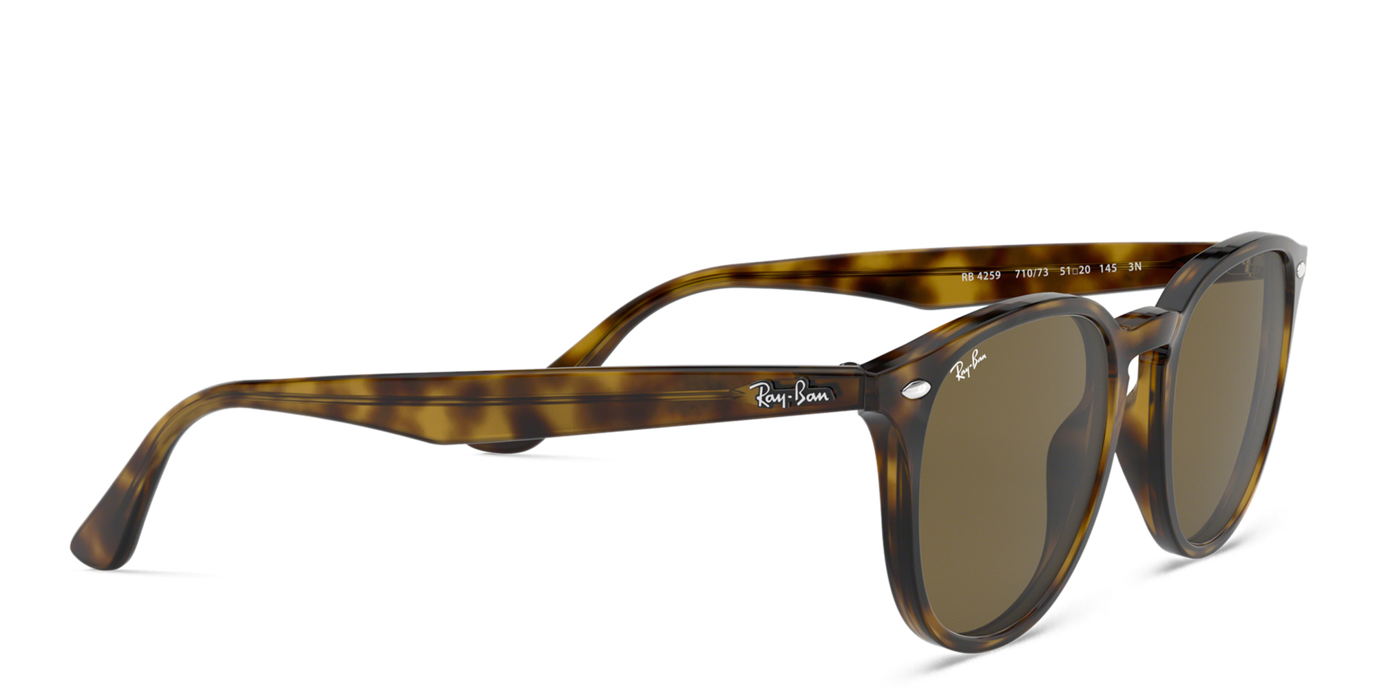 Ray-Ban Unisex Round Sunglasses in Light Havana – Product Photo 4