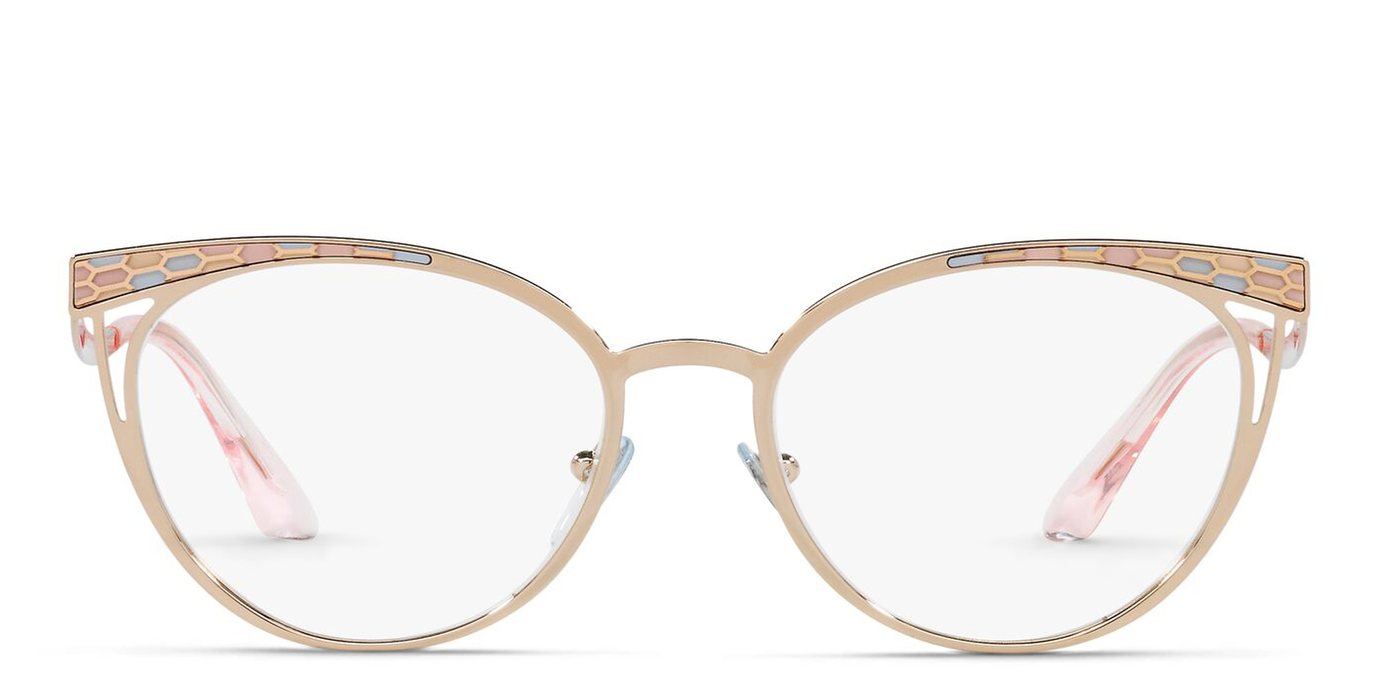 نظارة طبية كات آي من بولغري بلون وردي ذهبي - صورة المنتج 1