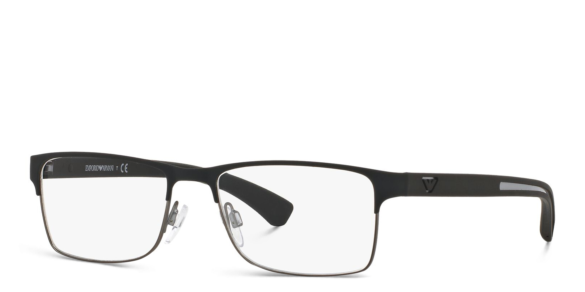 Emporio Armani Rectangle Eyeglasses in Black – Product Photo 2