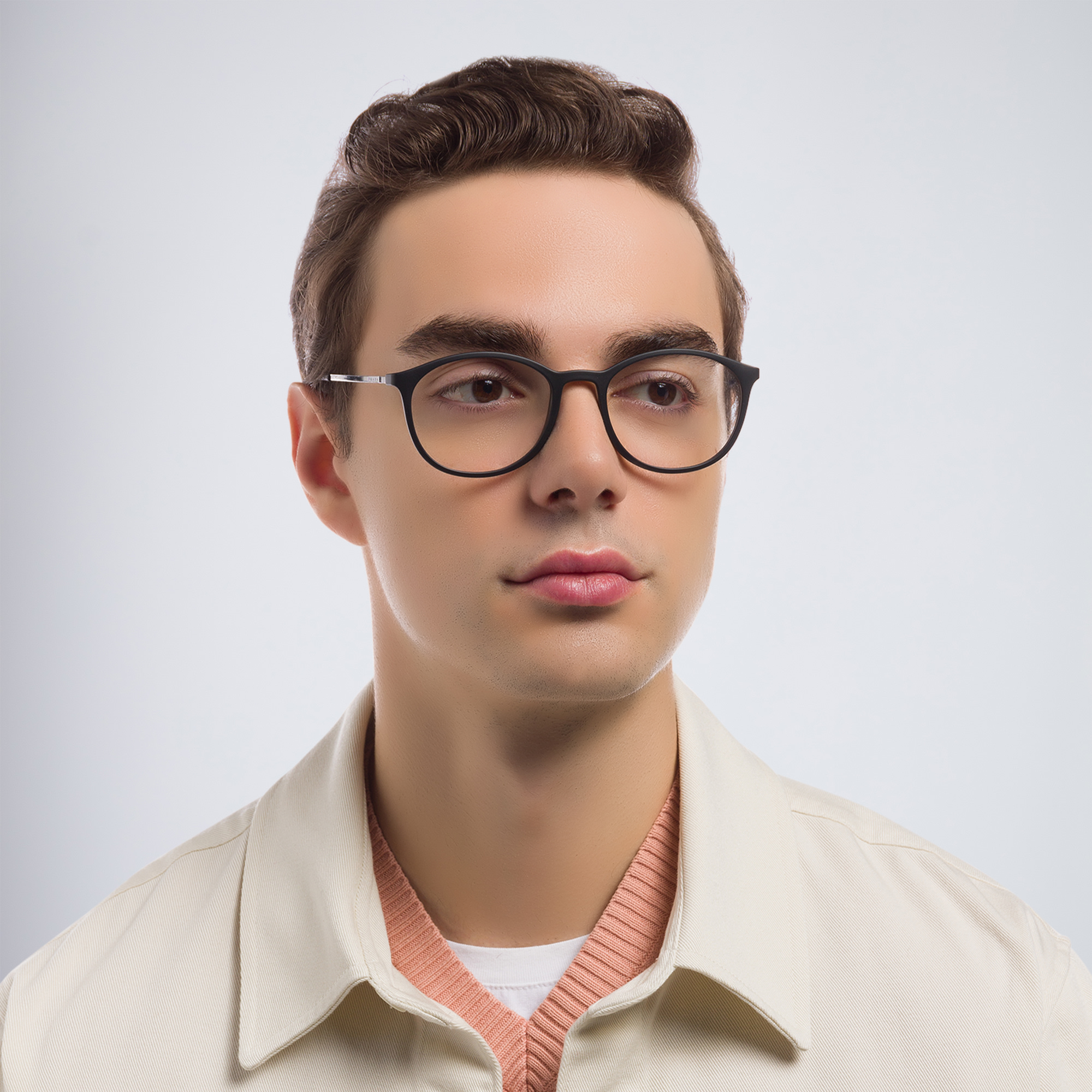 Prada Linea Rossa Square Eyeglasses in Black Rubber – Product Photo 6