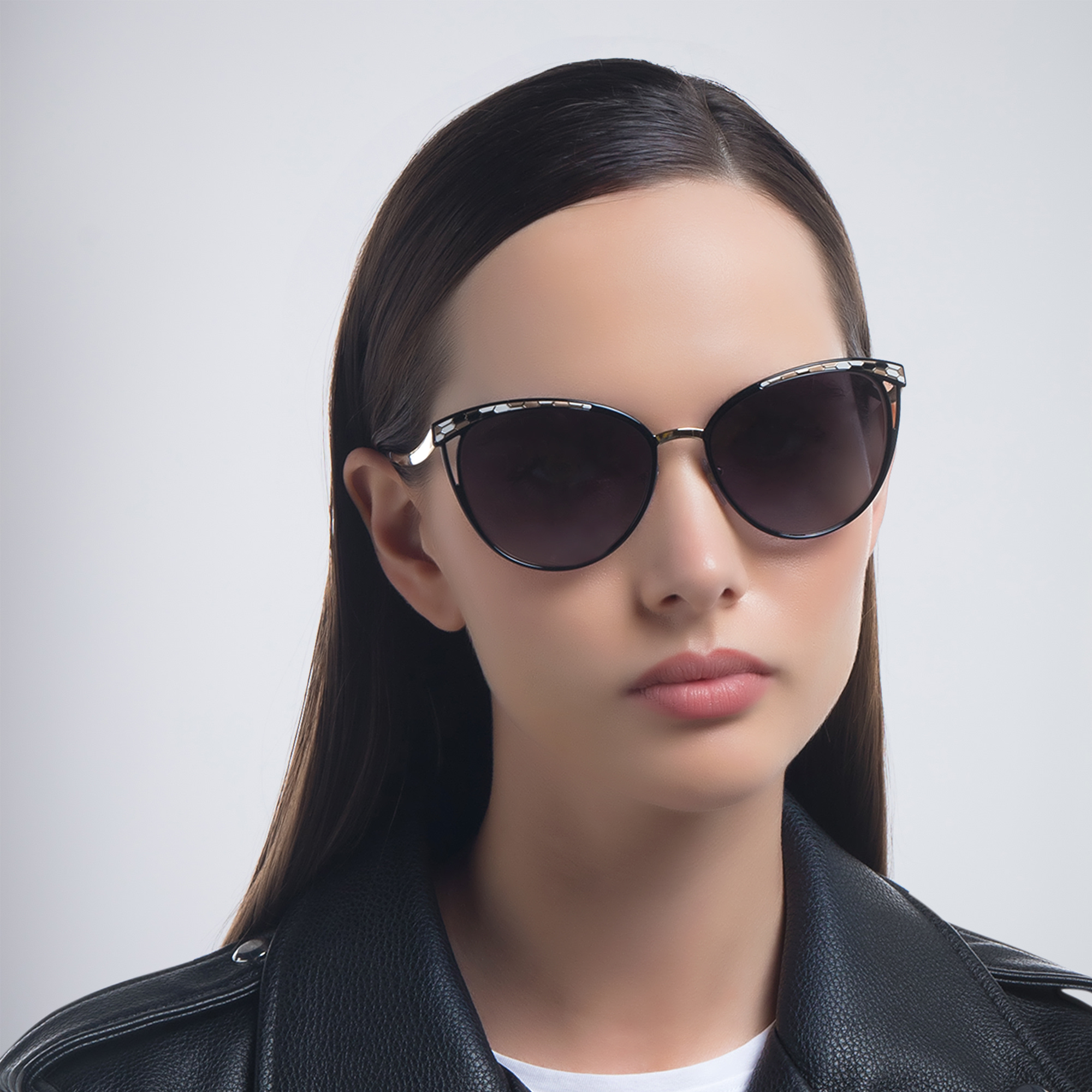 BVLGARI Panthos Sunglasses in Black/Pale Gold – Product Photo 6