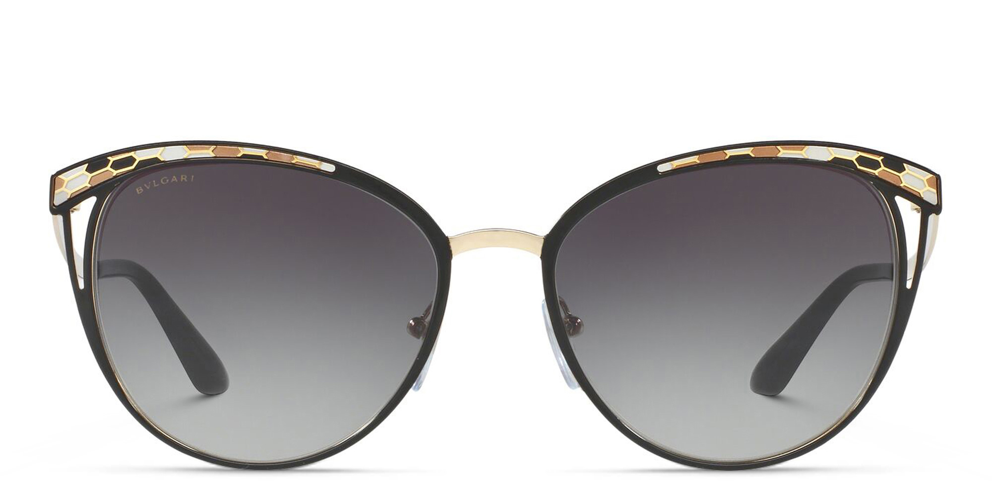 BVLGARI Panthos Sunglasses in Black/Pale Gold – Product Photo 1