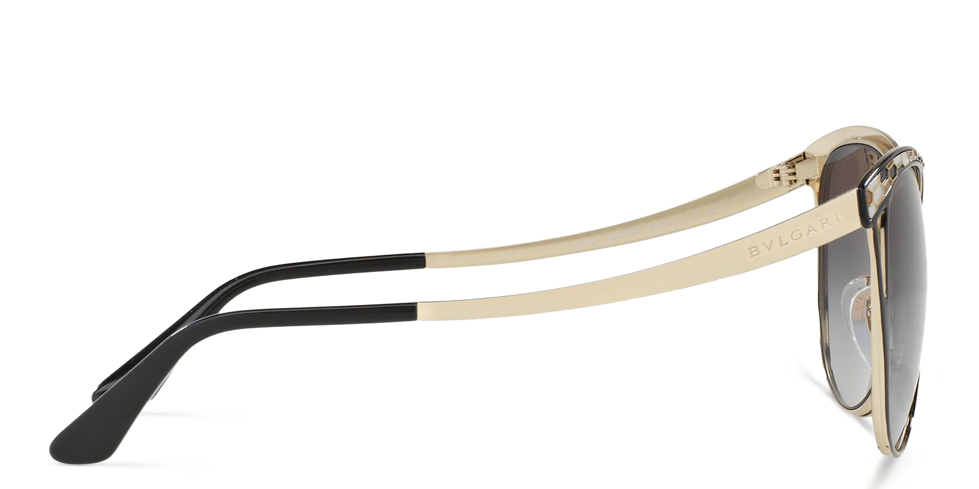 BVLGARI Panthos Sunglasses in Black/Pale Gold – Product Photo 3