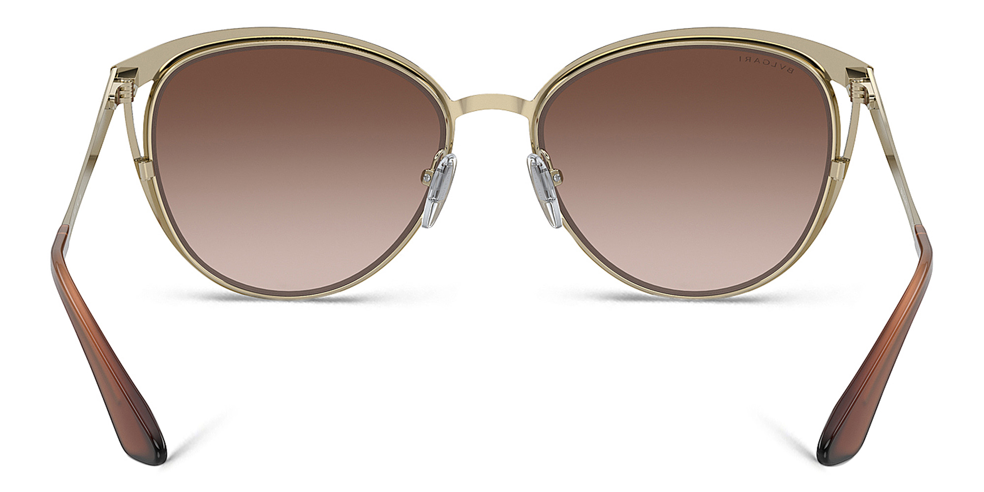BVLGARI Panthos Sunglasses in Brown/Pale Gold – Product Photo 4