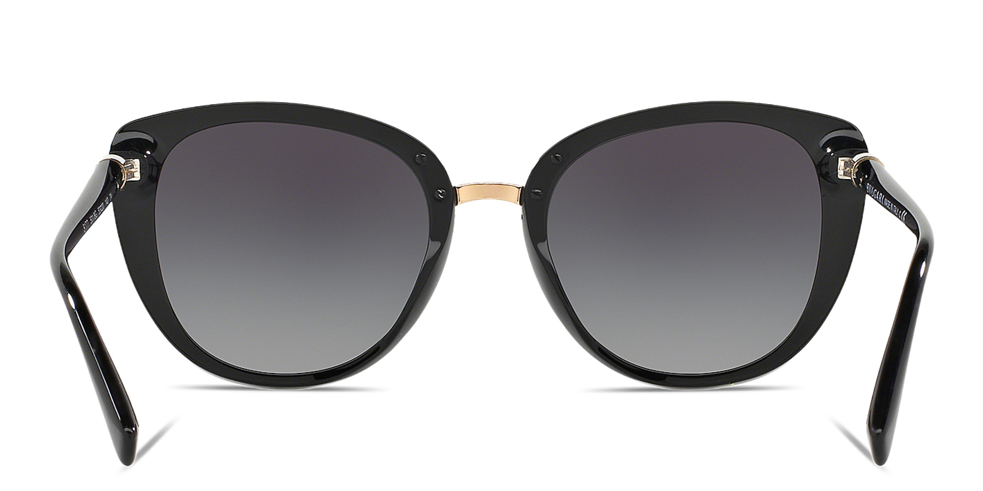 Shop BVLGARI Cat Eye Sunglasses in Black online.