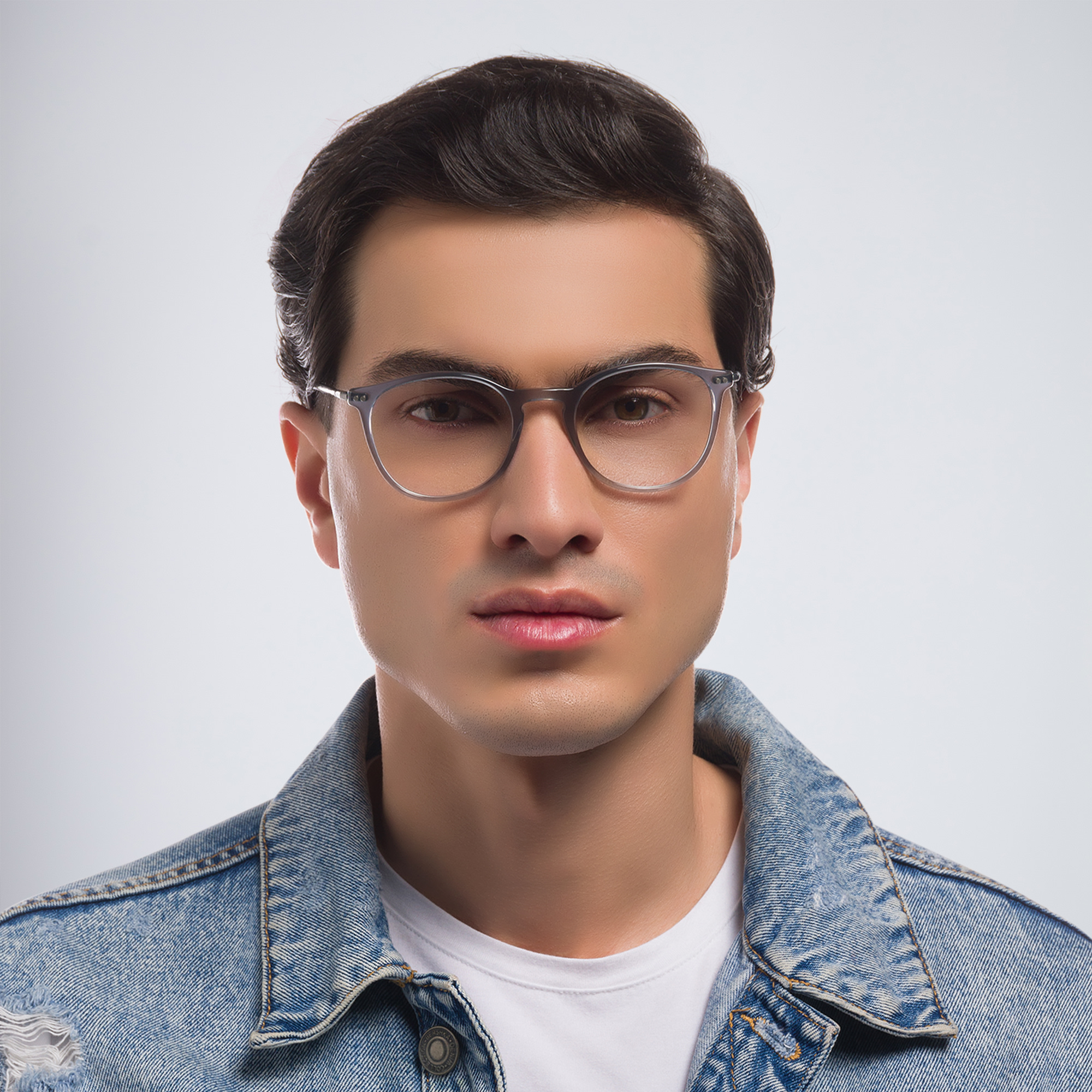 GIORGIO ARMANI Panthos Eyeglasses in Opal Grey – Product Photo 6