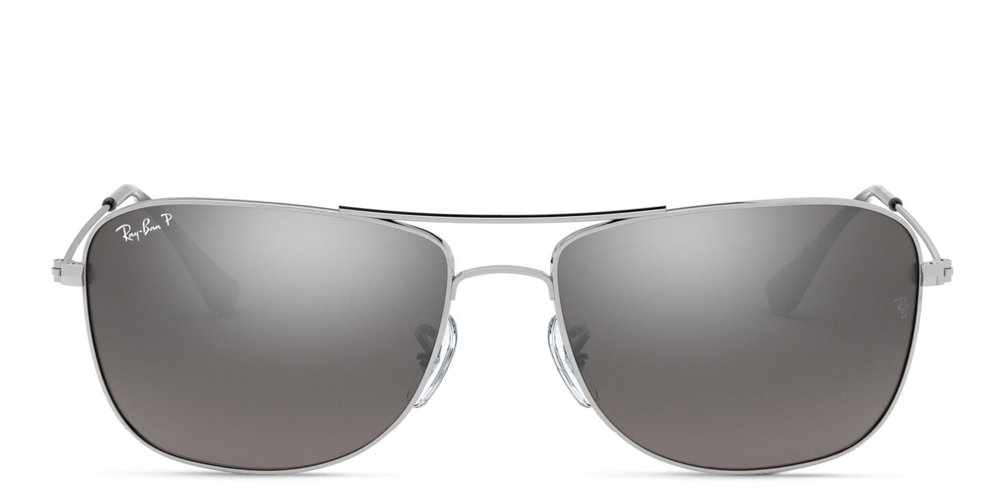 Ray-Ban Unisex Square Sunglasses in Silver – Product Photo 1