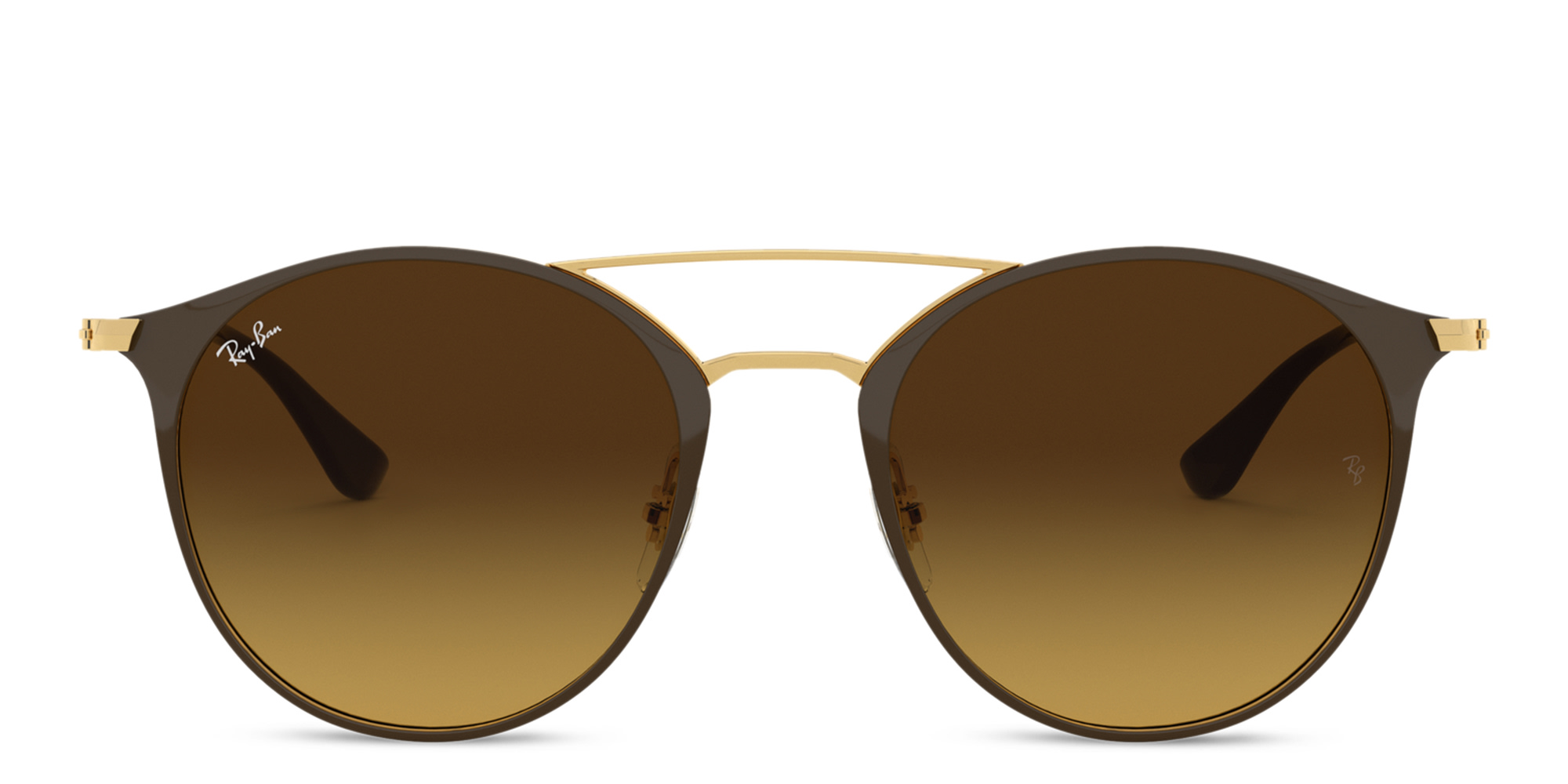 Ray-Ban Unisex Panthos Sunglasses in Brown On Gold – Product Photo 1
