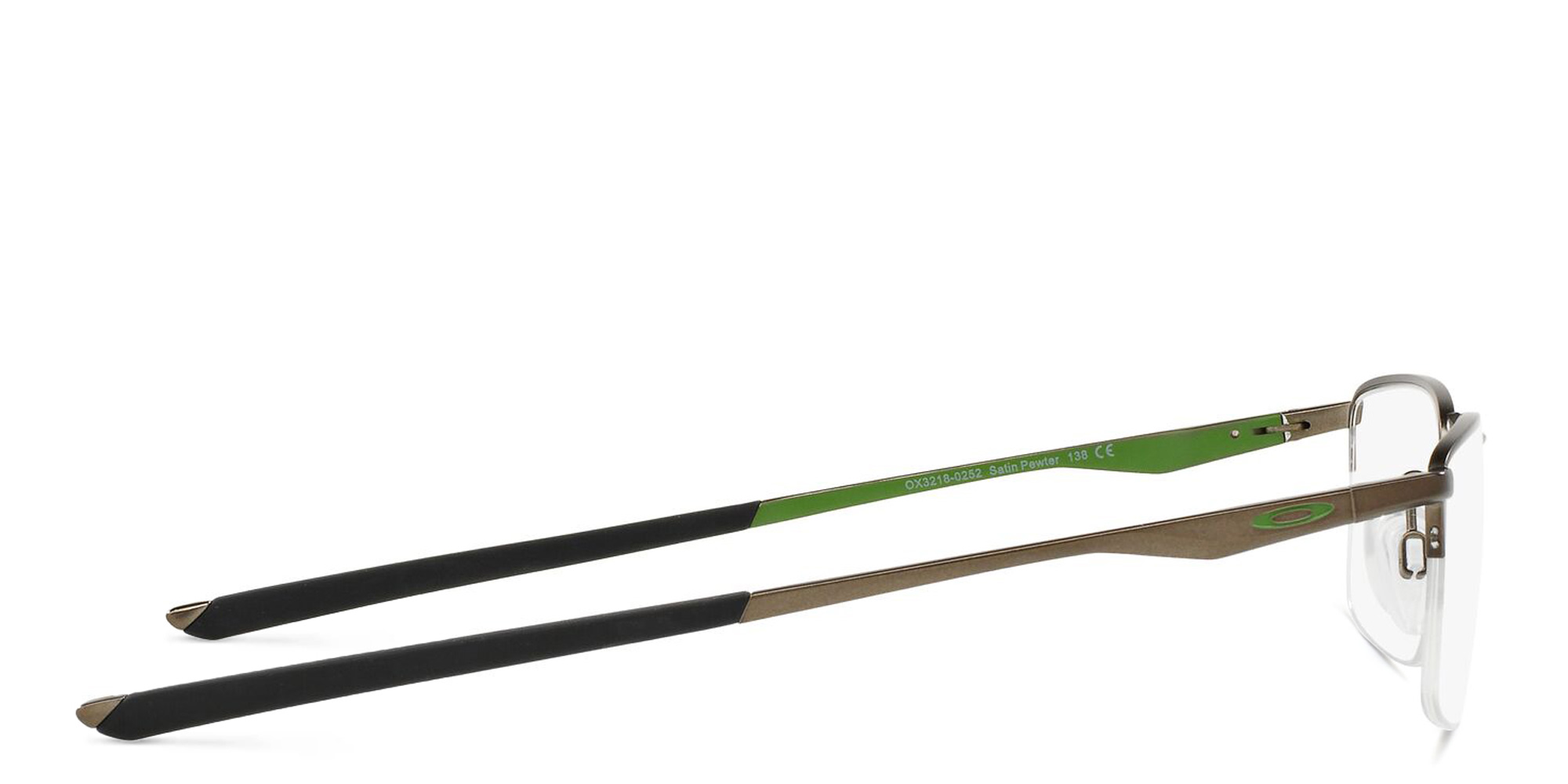 نظارات طبية سوكيت 5.5 مستطيلة بنصف إطار من اوكلي بلون ساتن بيوتر - صورة المنتج 3
