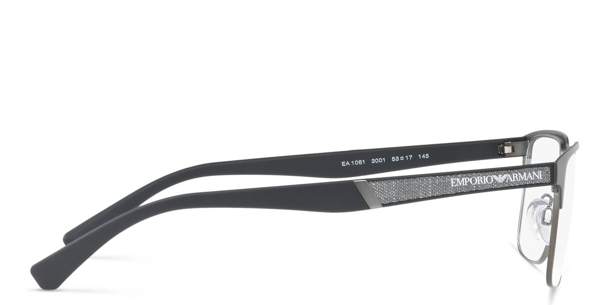 Emporio Armani Rectangle Eyeglasses in Black – Product Photo 3