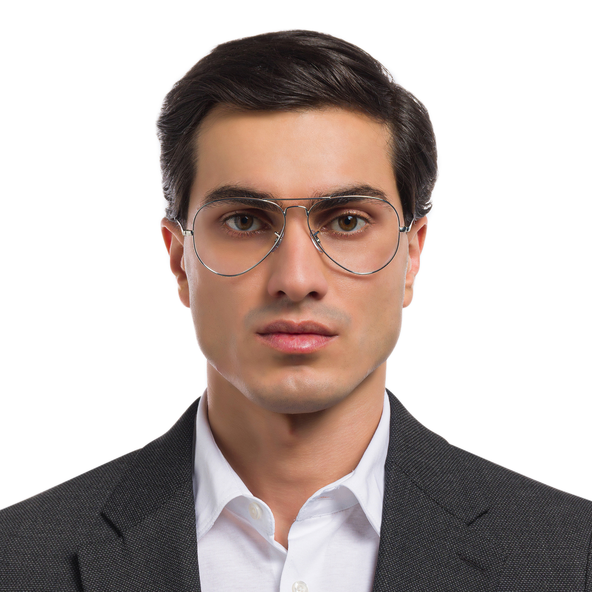 Ray-Ban Pilot Optics Eyeglasses in Silver – Product Photo 7