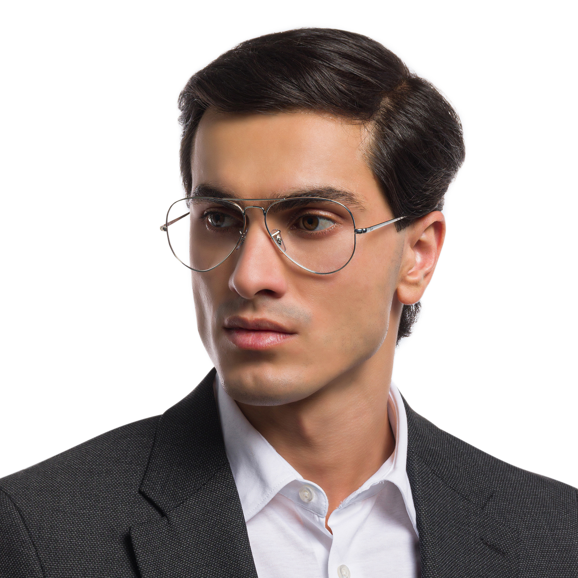 Ray-Ban Pilot Optics Eyeglasses in Silver – Product Photo 8