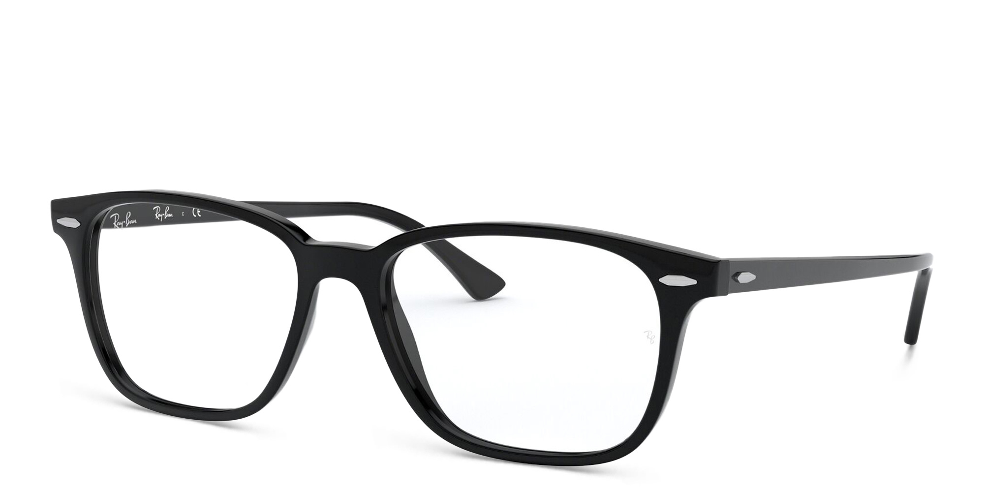 Ray-Ban Unisex Square Eyeglasses in Black – Product Photo 2
