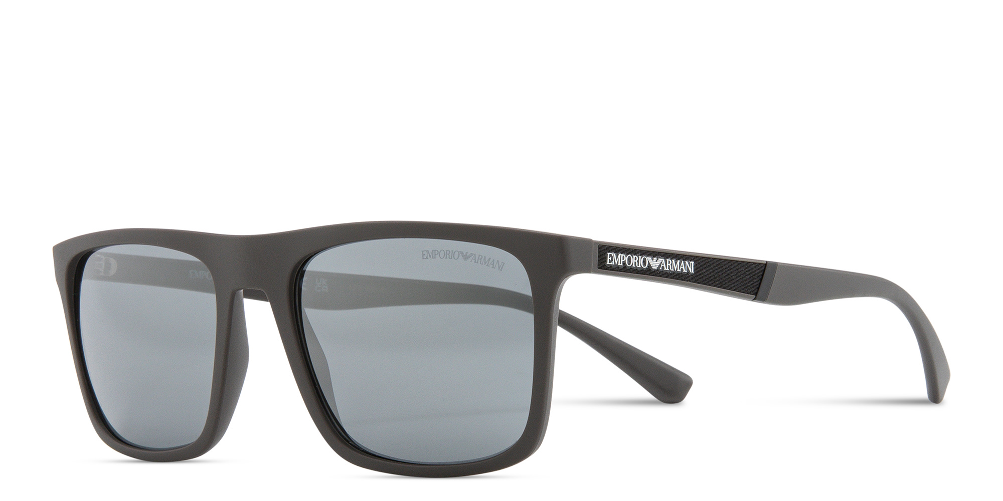 Emporio Armani Square Sunglasses in Matte Brown – Product Photo 2