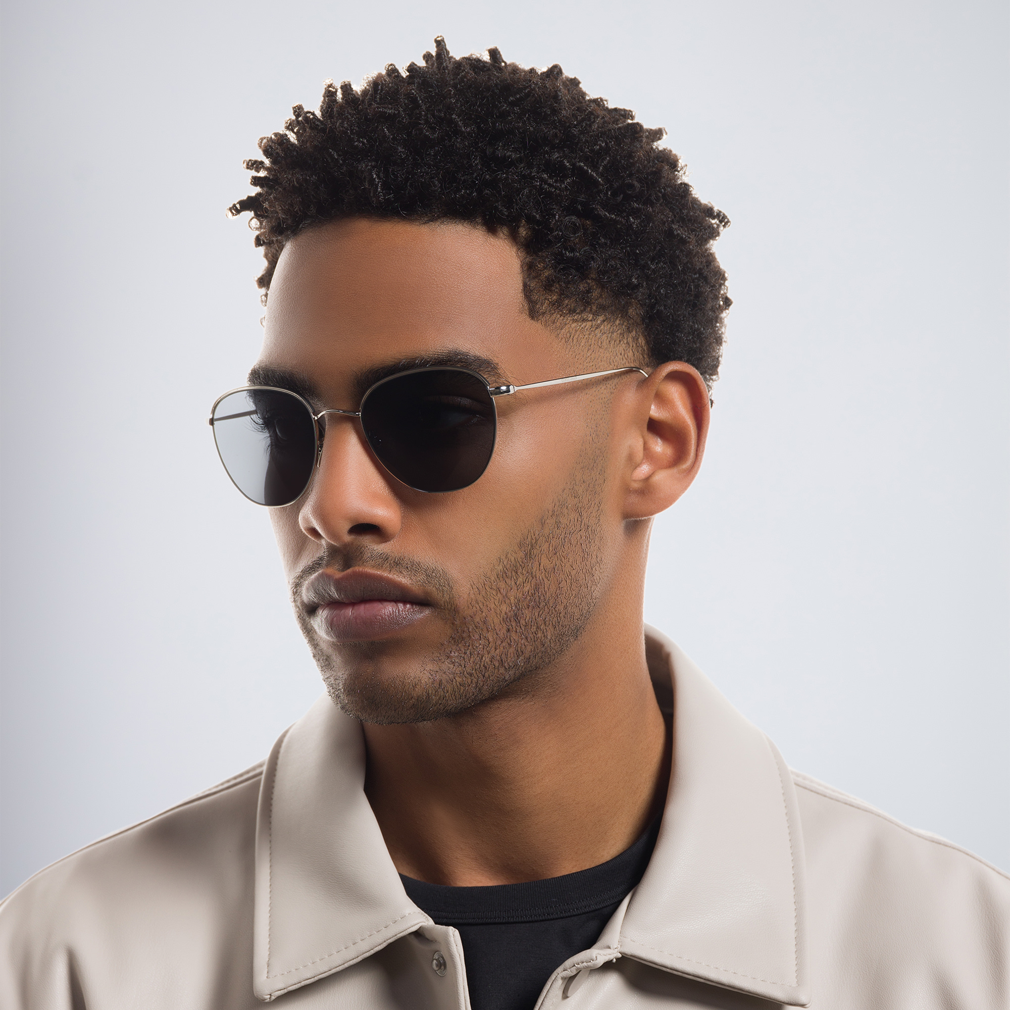 GIORGIO ARMANI Square Sunglasses in Silver – Product Photo 5