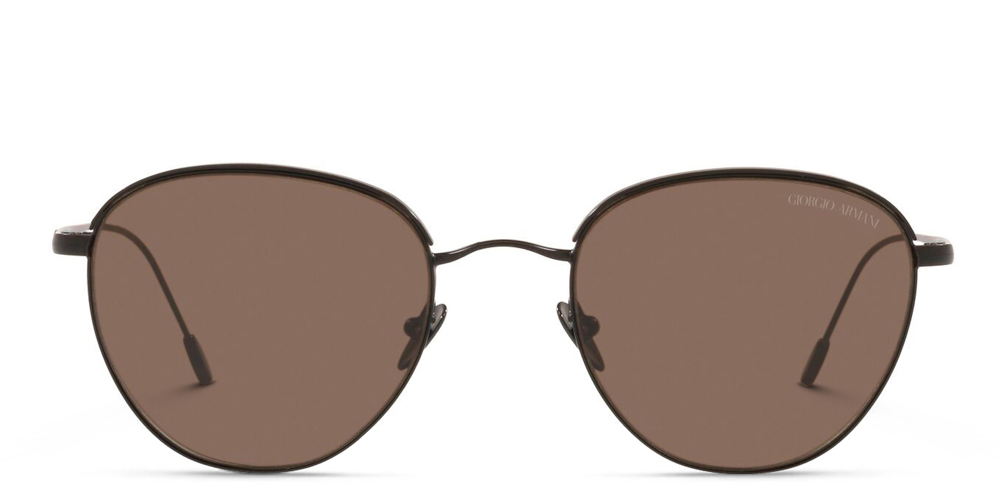 نظارة شمسية مربعة من جورجو أرماني بلون أسود مطفي - صورة المنتج 1